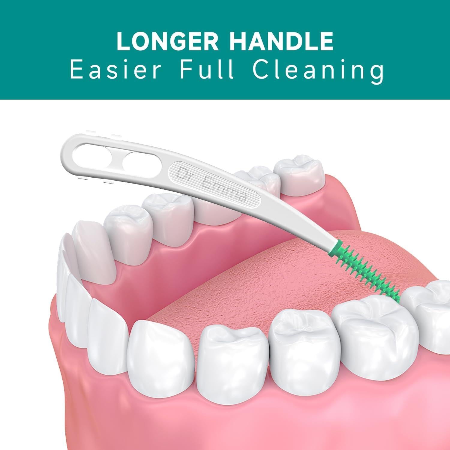 Palillos Dentales Curvados Dr. Emma de Menta 90 Unidades