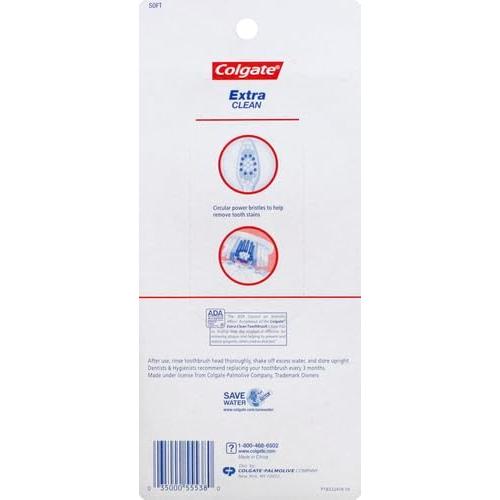 Cepillo de Dientes Colgate Extra Clean Suave 6 Unidades