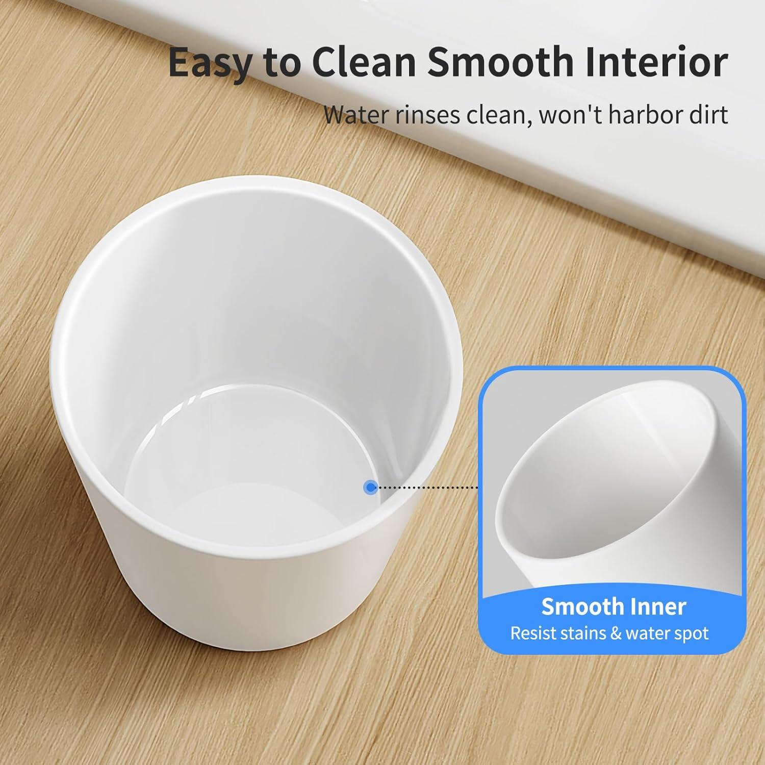 Vaso para Cepillos de Dientes GONGQIN 390ml Blanco 2Pcs