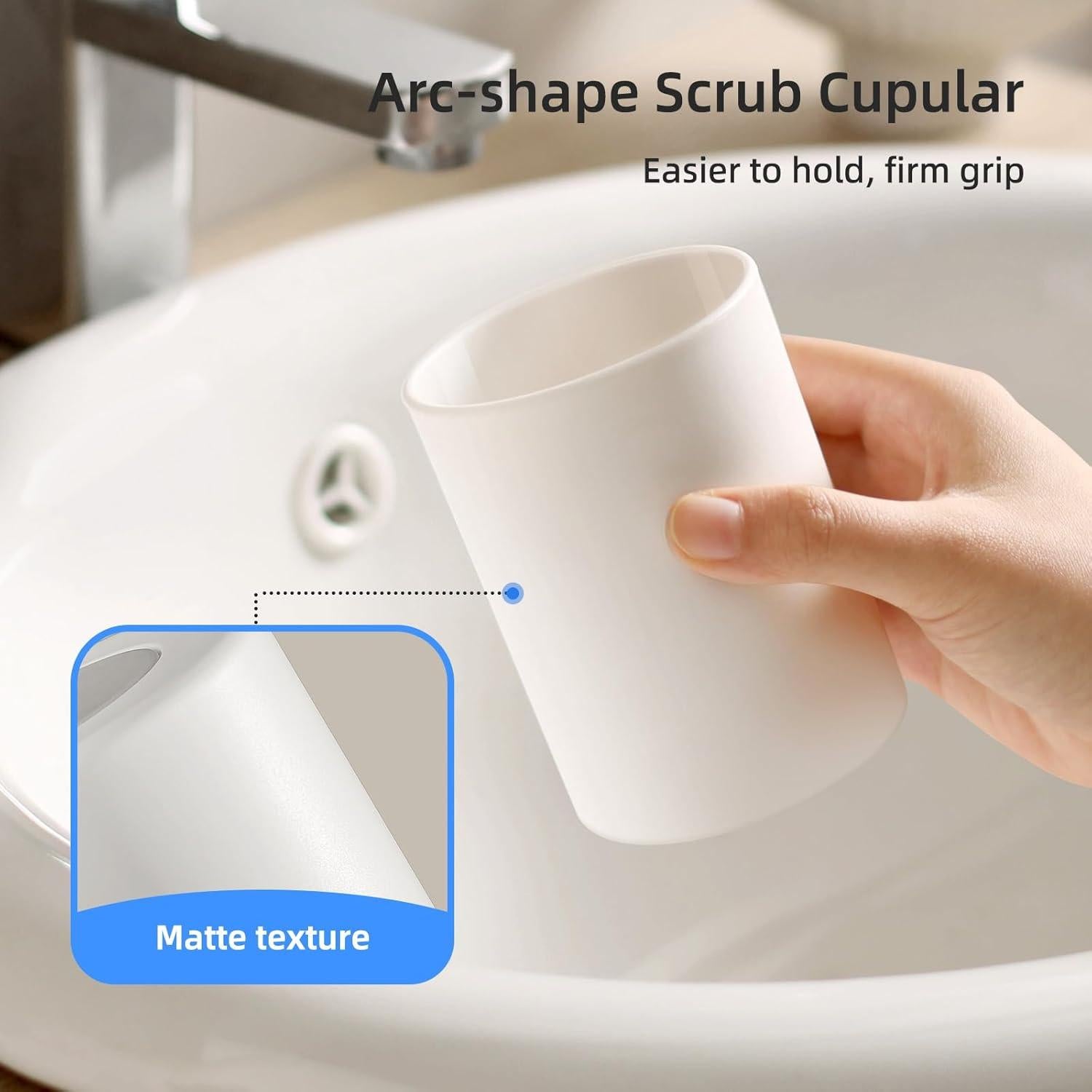 Vaso para Cepillos de Dientes GONGQIN 390ml Blanco 2Pcs