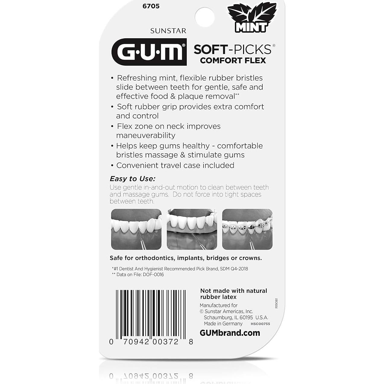 Palillos Dentales GUM Soft Picks Comfort Flex Menta 80 Unidades