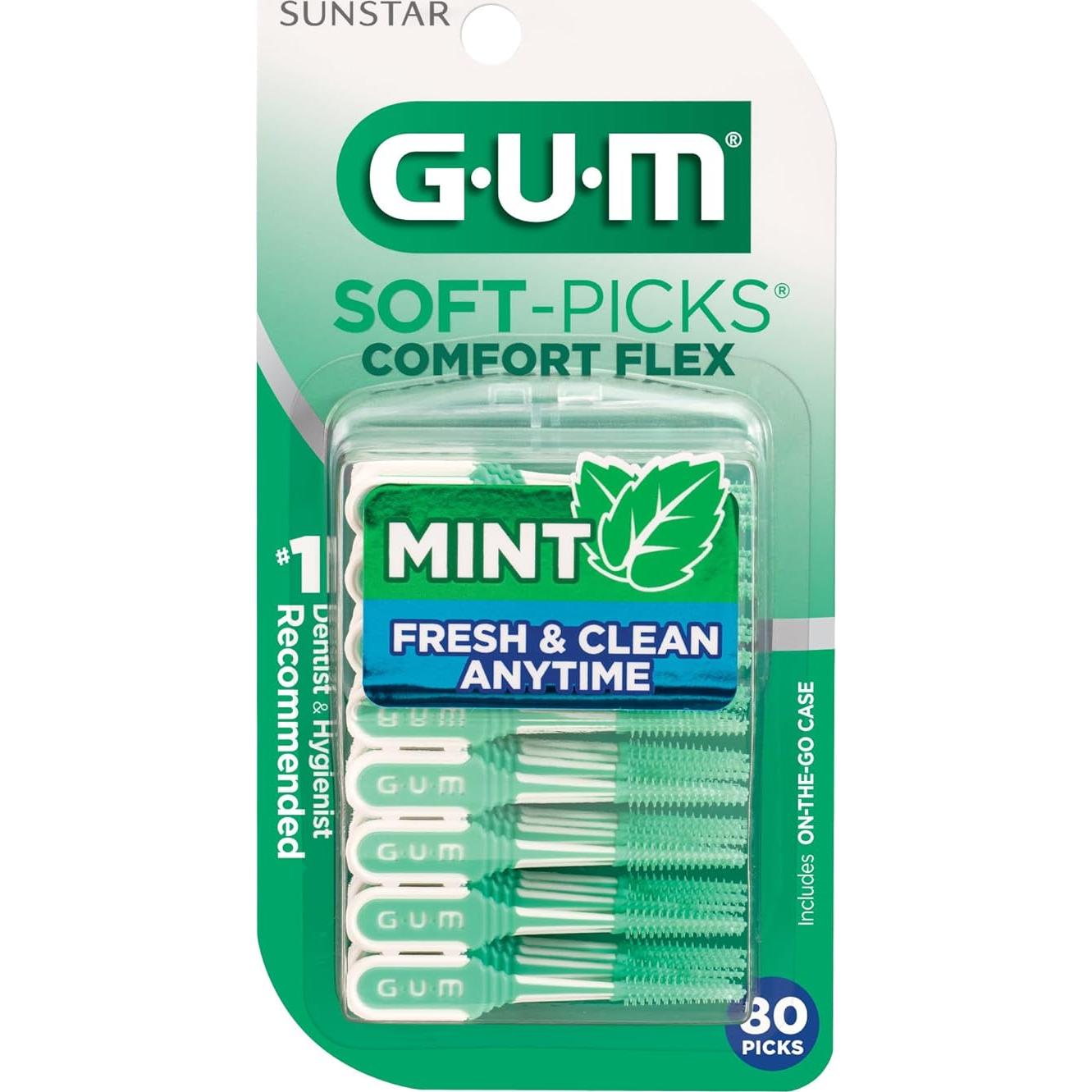 Palillos Dentales GUM Soft Picks Comfort Flex Menta 80 Unidades