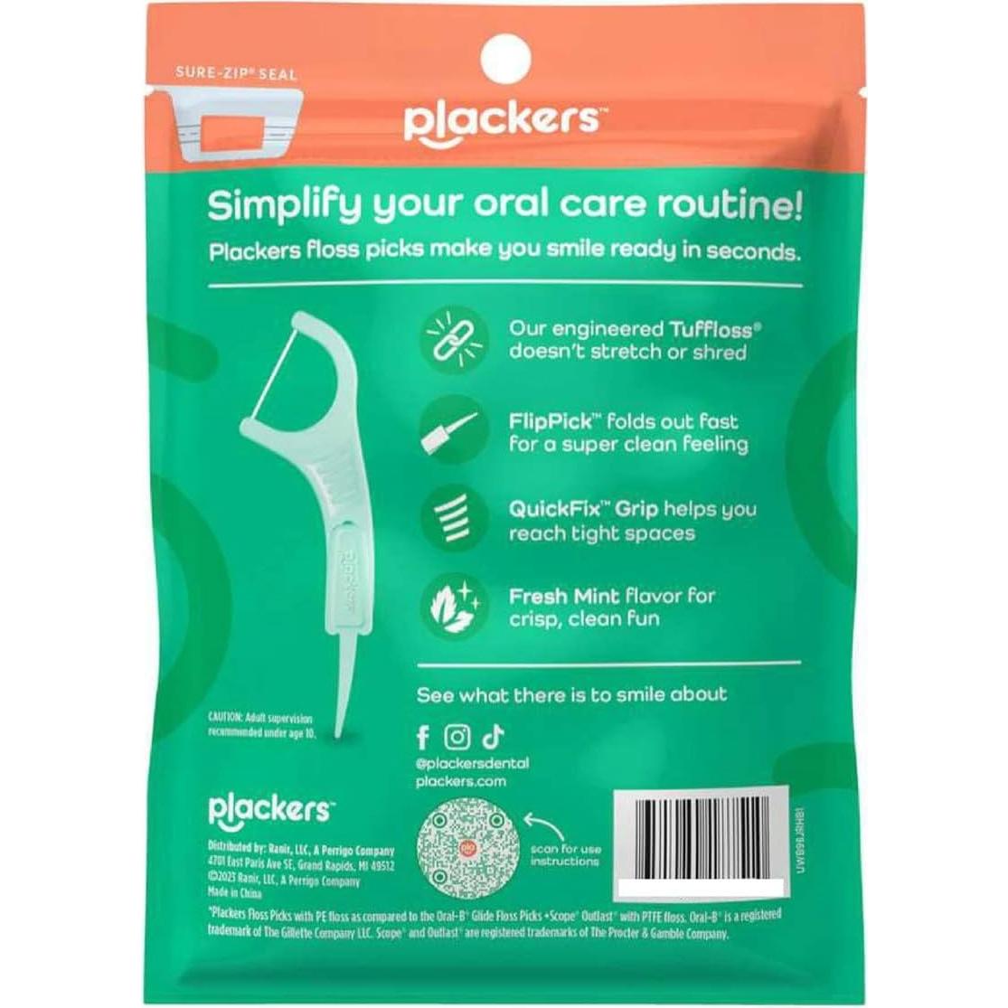 Hilo Dental Micro Menta Plackers - Paquete de 270 Unidades