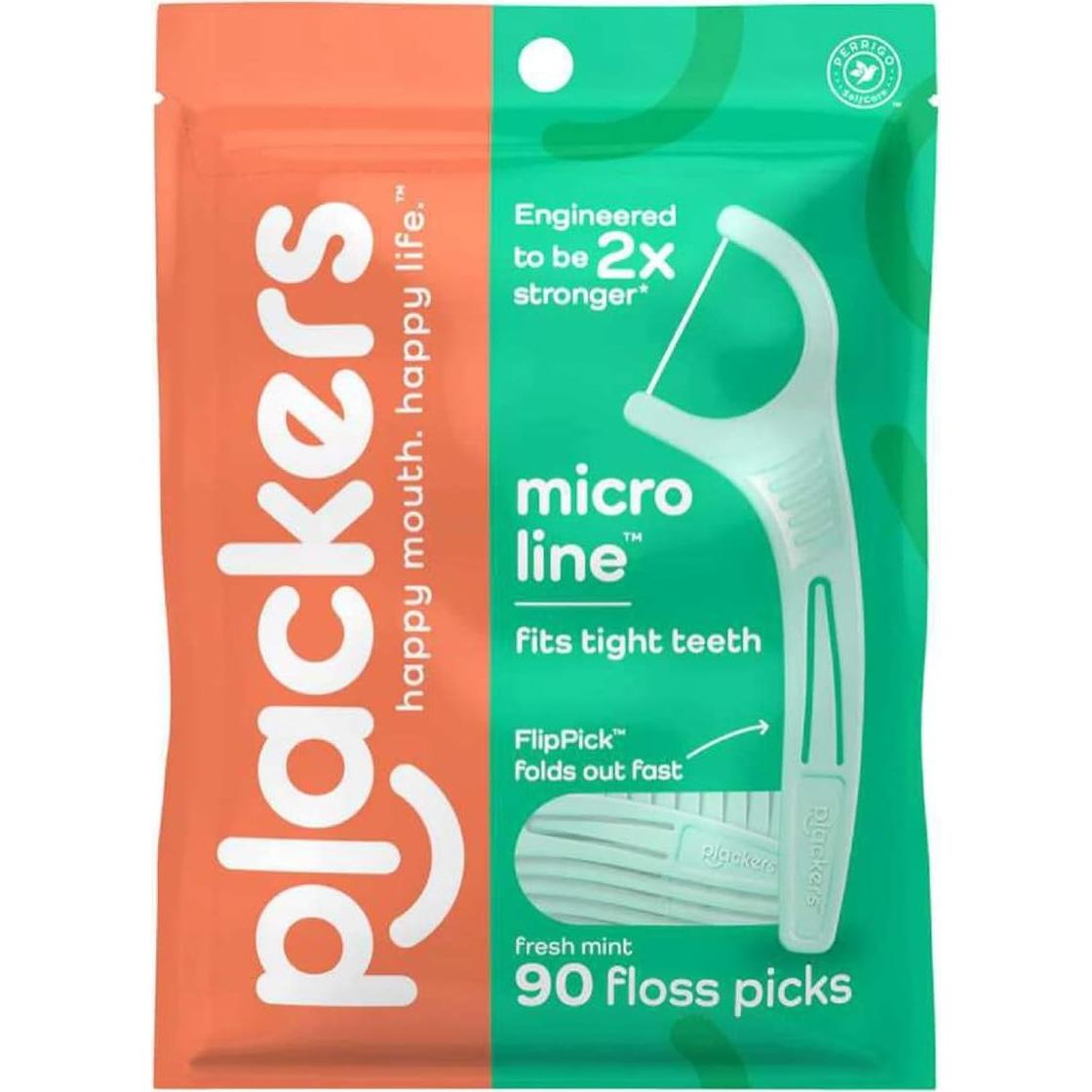 Hilo Dental Micro Menta Plackers - Paquete de 270 Unidades