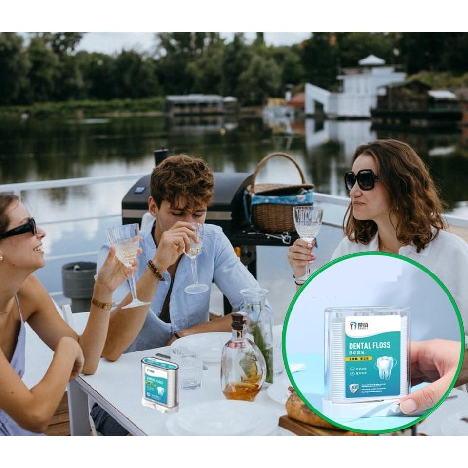 Palillos de Hilo Dental Automáticos HZXG con Dispensador y 3 Estuches