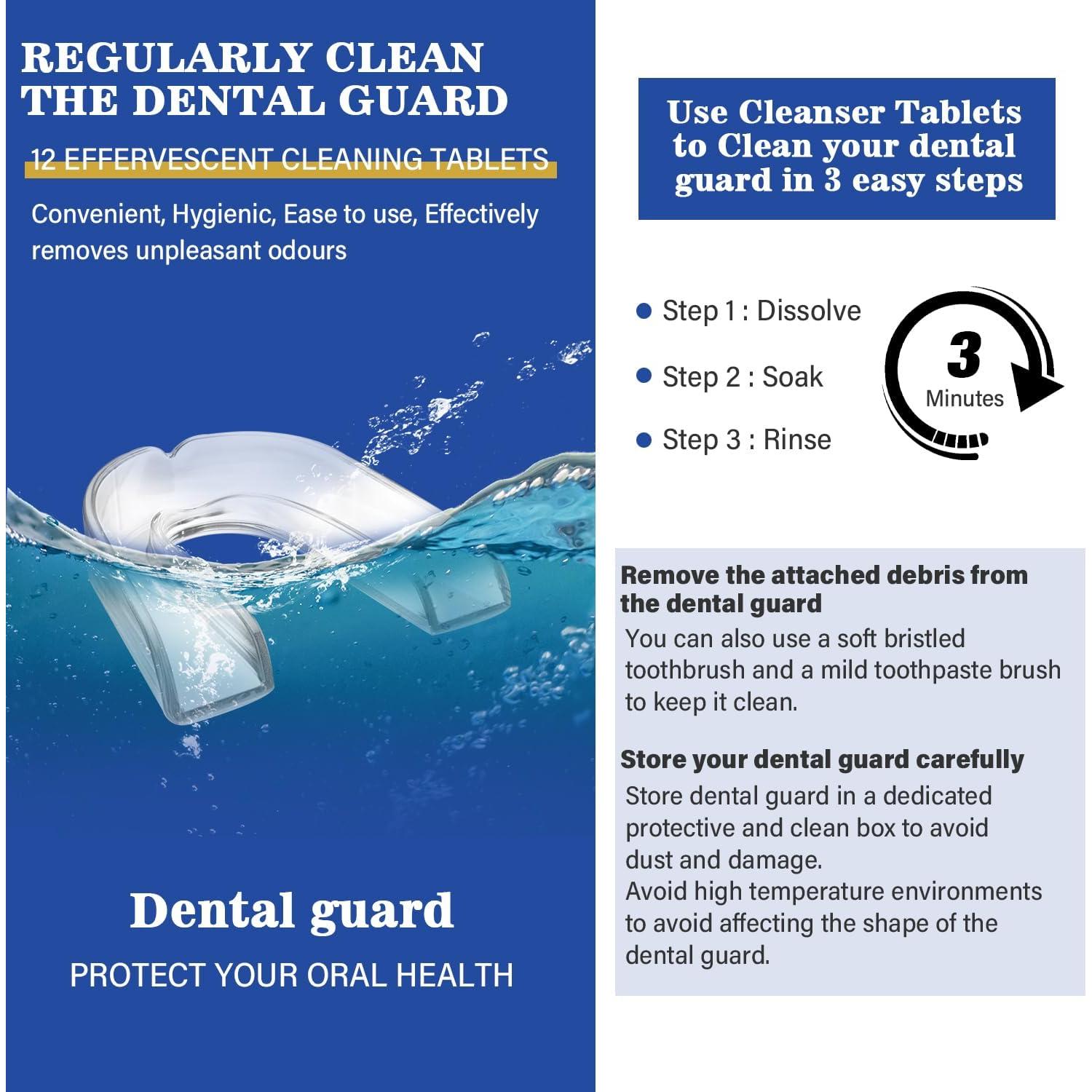 Protector Bucal Nocturno Mitreal para Rechinar Dientes con 12 Tabletas