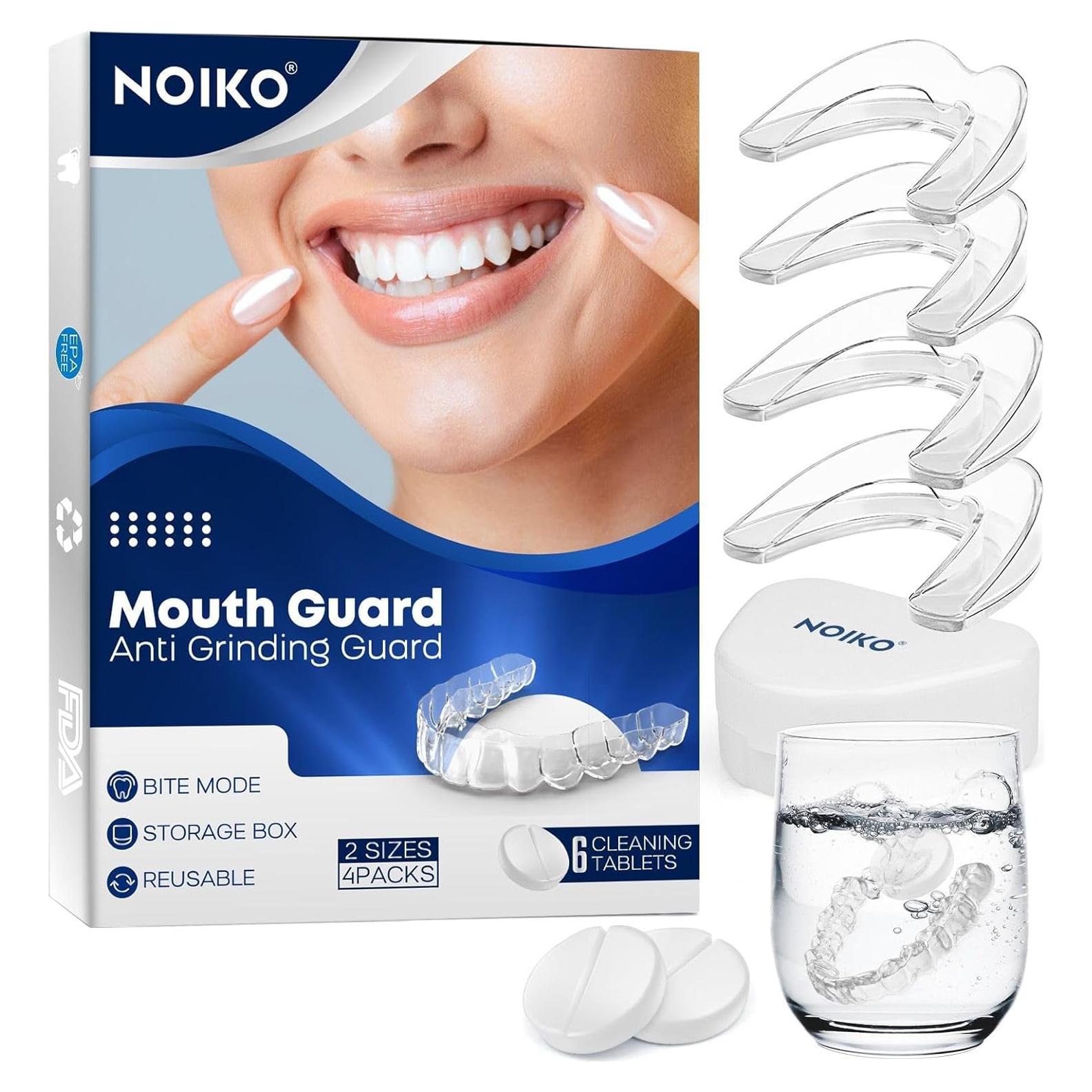 Protector Bucal Nocturno NOIKO para Rechinar Dientes - 4 Unidades