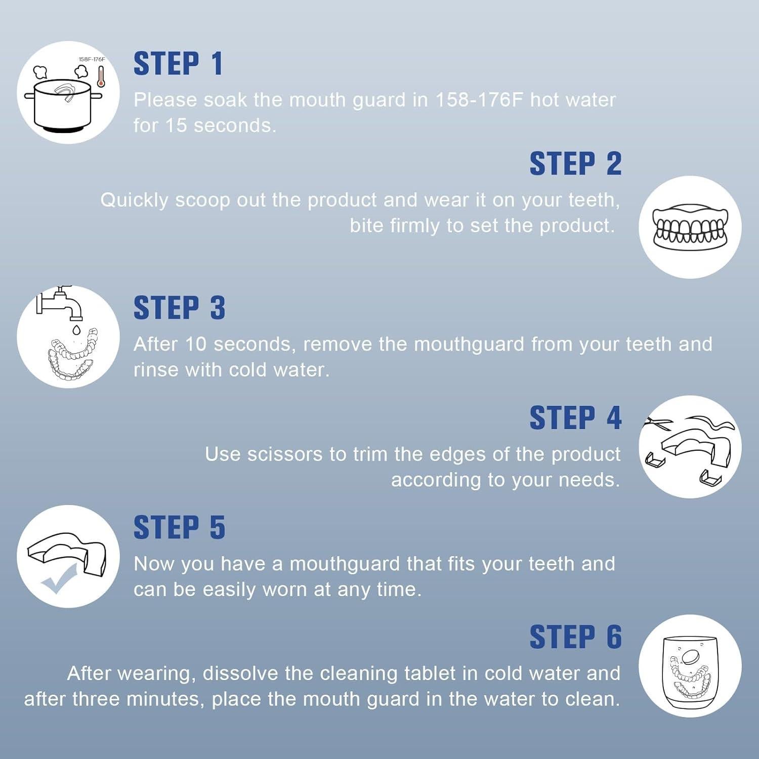 Protector Bucal Nocturno NOIKO para Rechinar Dientes - 4 Unidades