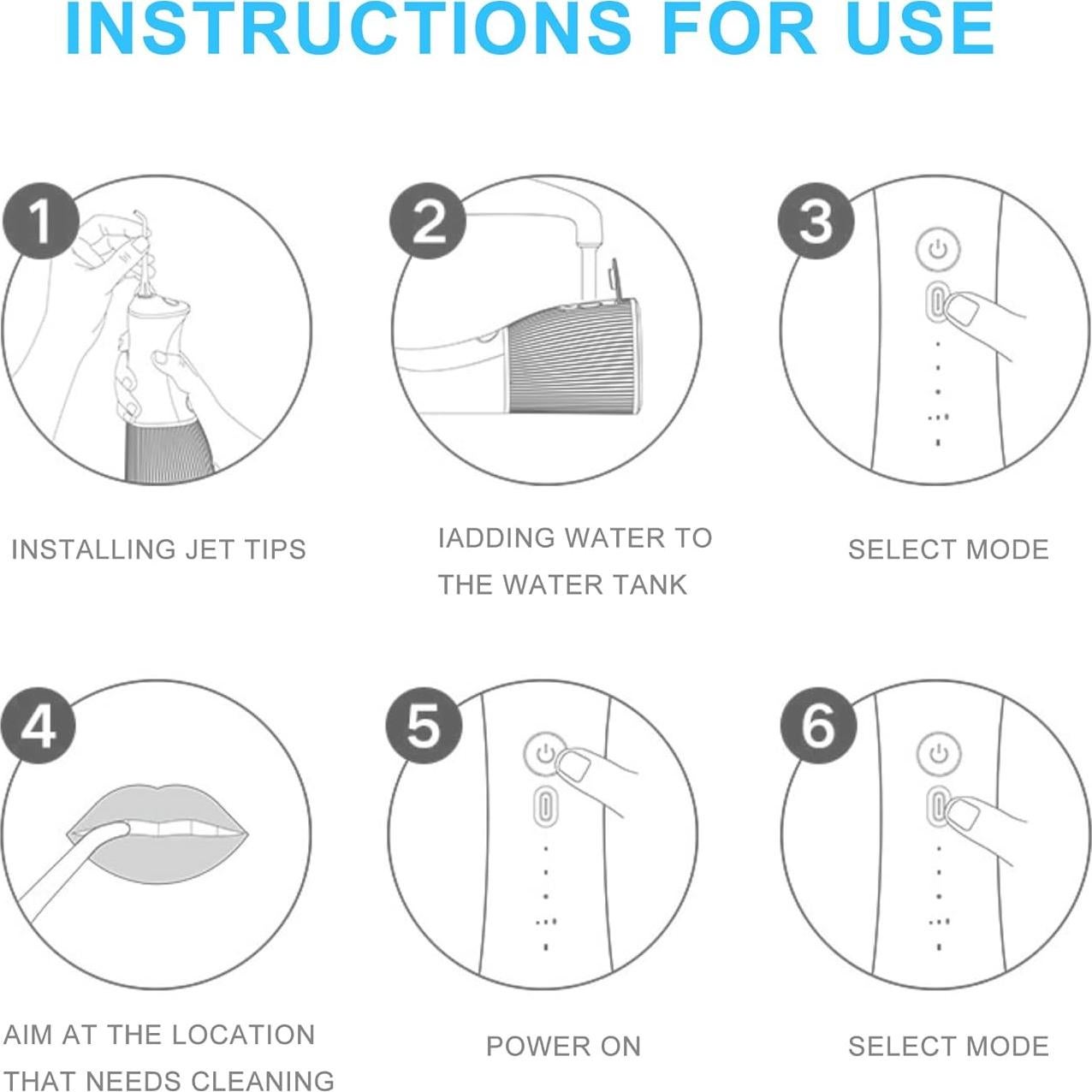 Puntas de Repuesto para Irrigador de Agua Onlyone FC5090 - 5 Puntas Clásicas
