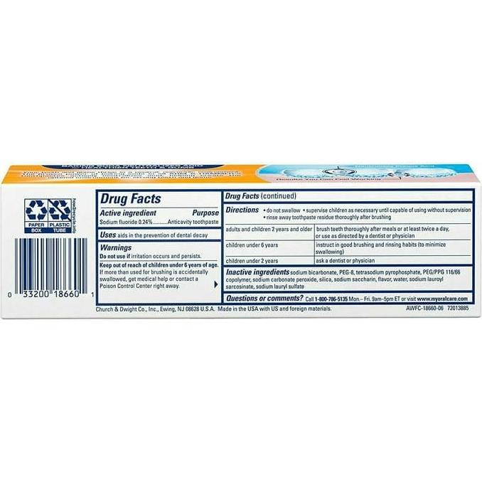 Pasta de Dientes ARM & HAMMER Advance White 121.9 g Blanqueante
