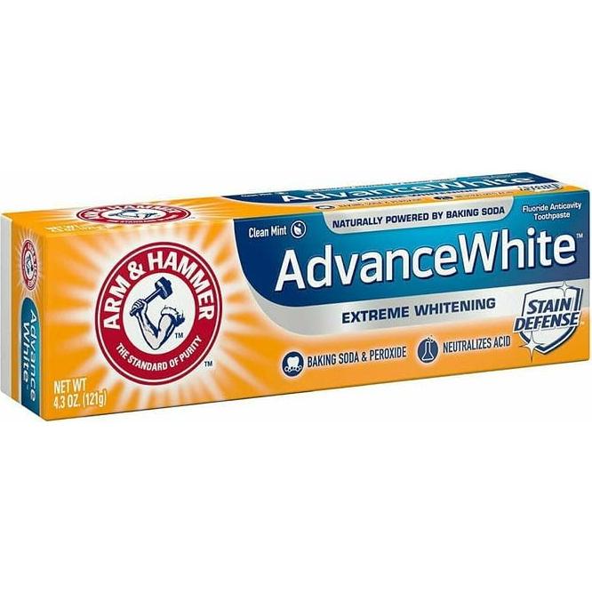 Pasta de Dientes ARM & HAMMER Advance White 121.9 g Blanqueante