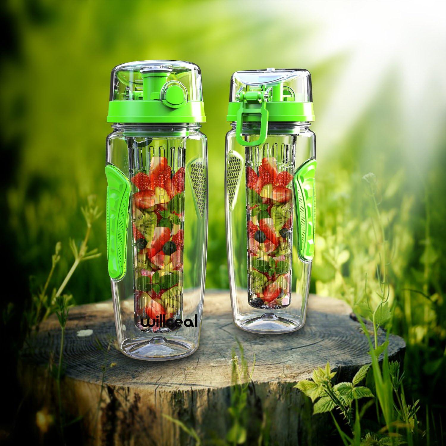 Botella Infusora de Frutas Willceal 0.91L - Tritan Libre de BPA