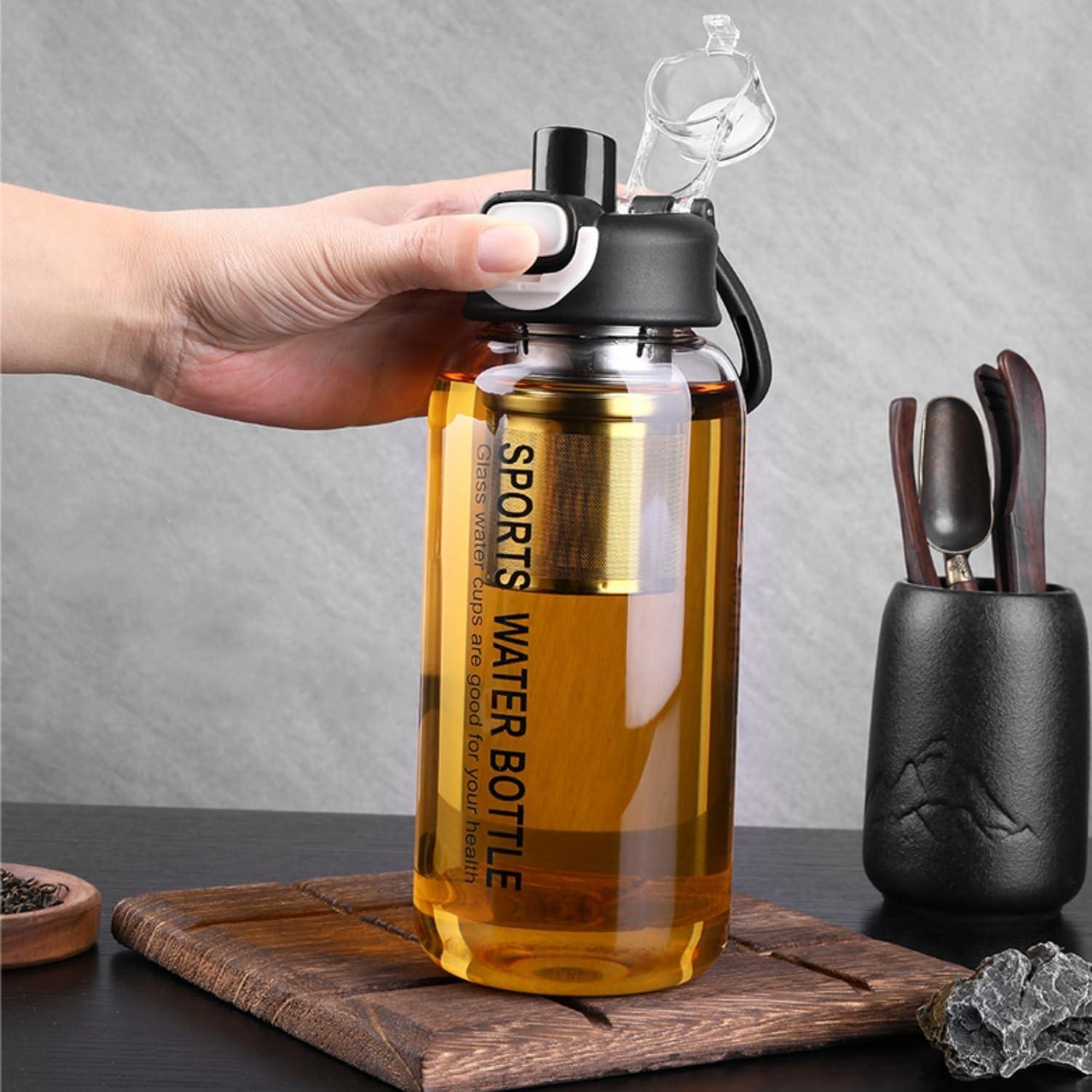 Botella de Infusor de Té de Vidrio Borosilicato 1L HOYUANSU