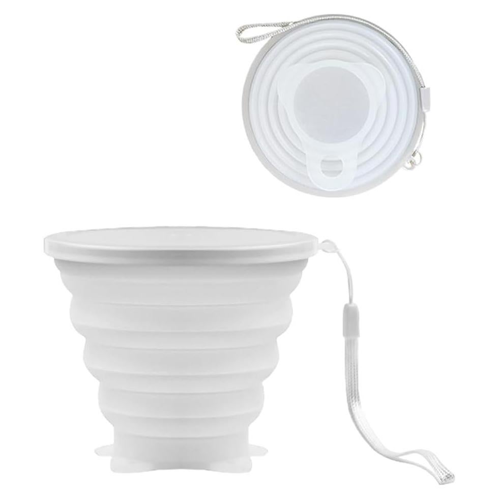 Taza Plegable de Silicona Intatikoo 250ml Reutilizable Transparente