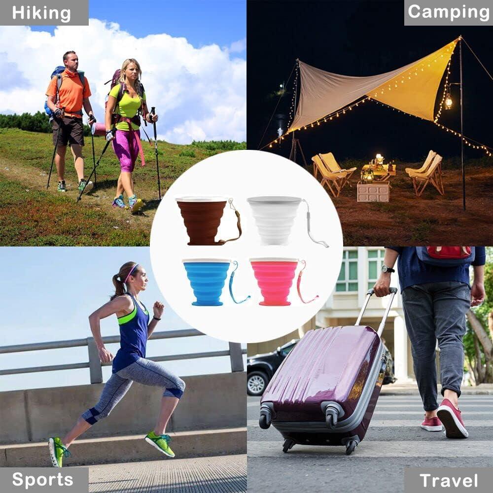 Taza Plegable de Silicona Intatikoo 250ml Reutilizable Transparente