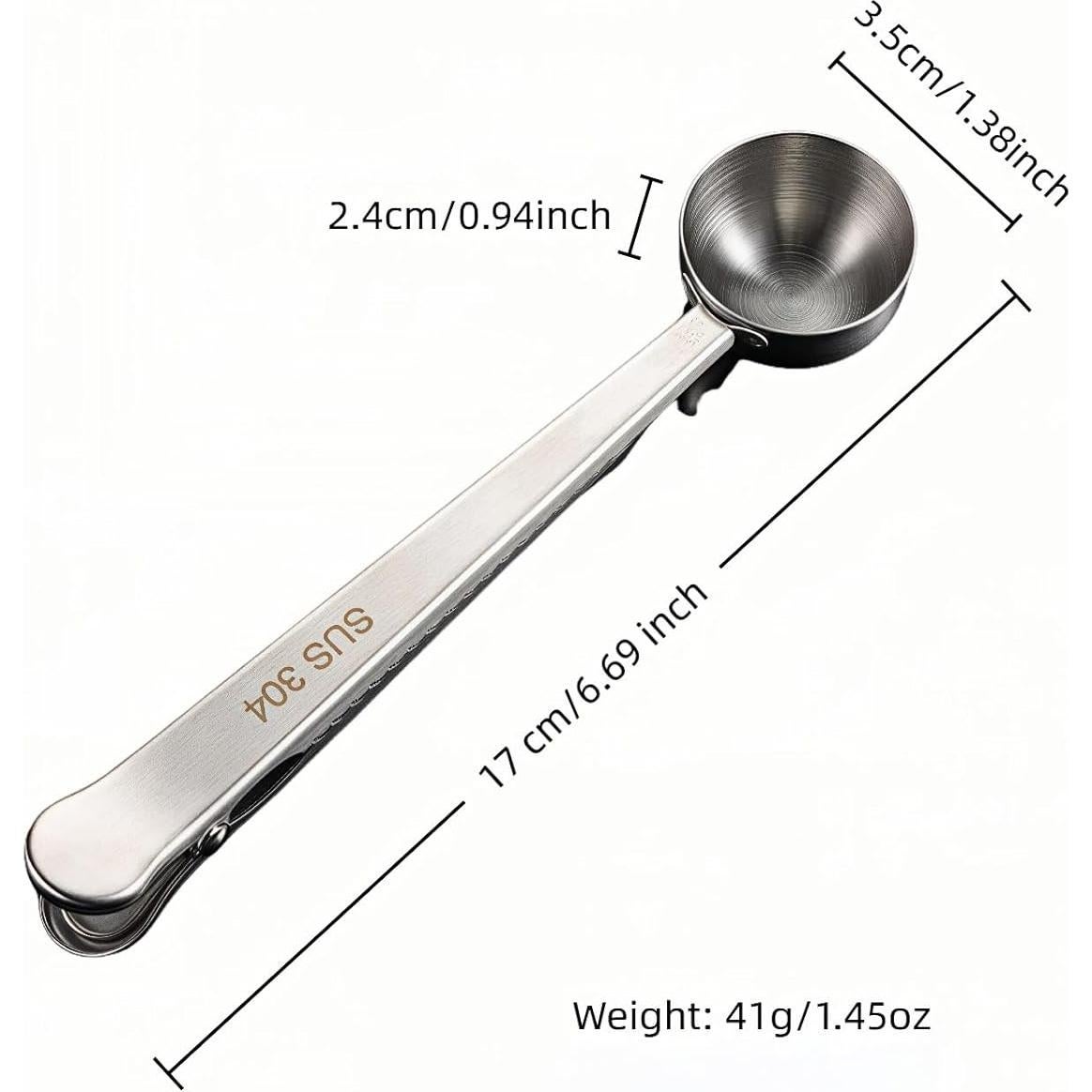 Cucharada Medidora 2-en-1 Btolin Acero Inoxidable 16.99 cm