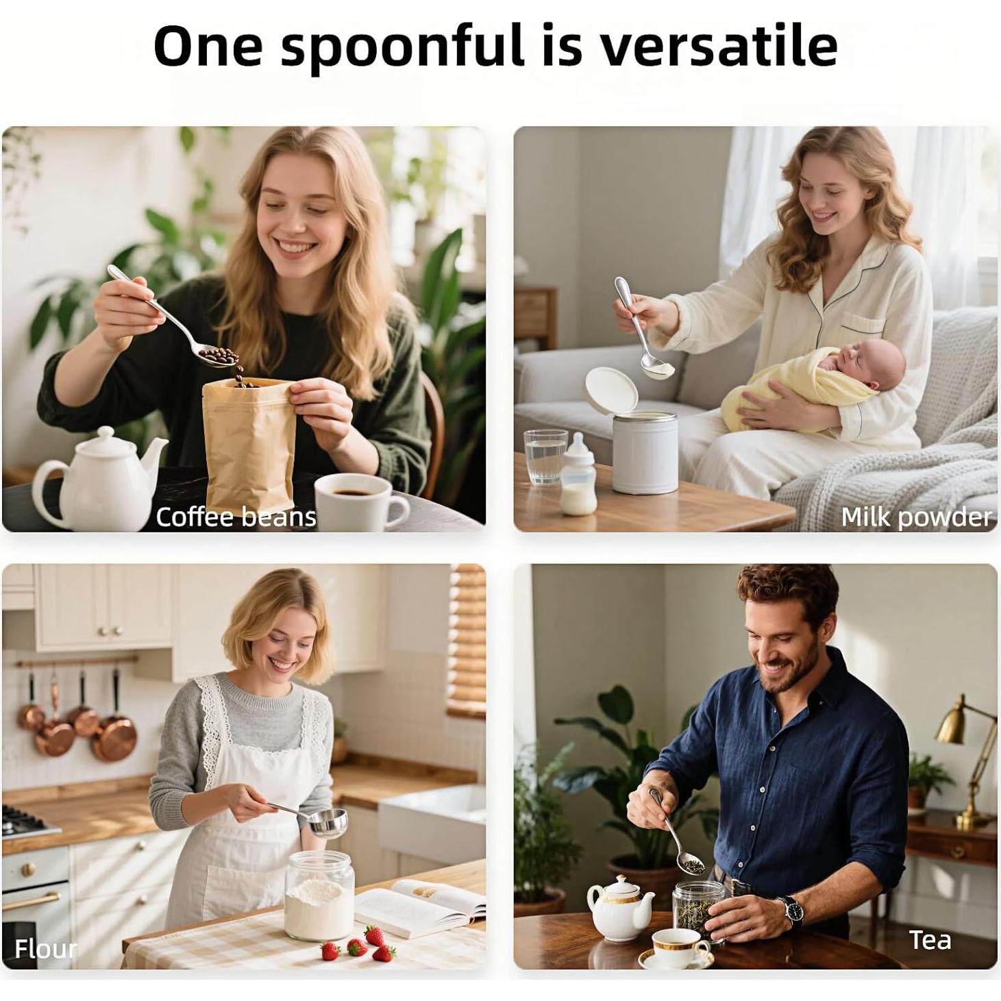 Cucharada Medidora 2-en-1 Btolin Acero Inoxidable 16.99 cm