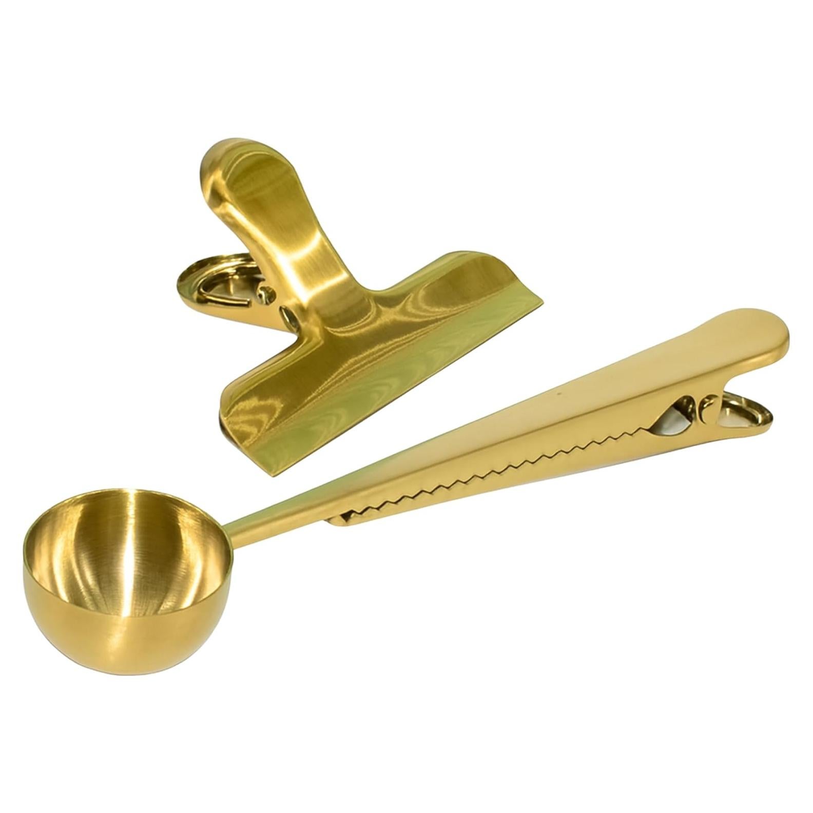 Cucharada Medidora Dorada Freedom Farms 2 en 1 Acero Inoxidable