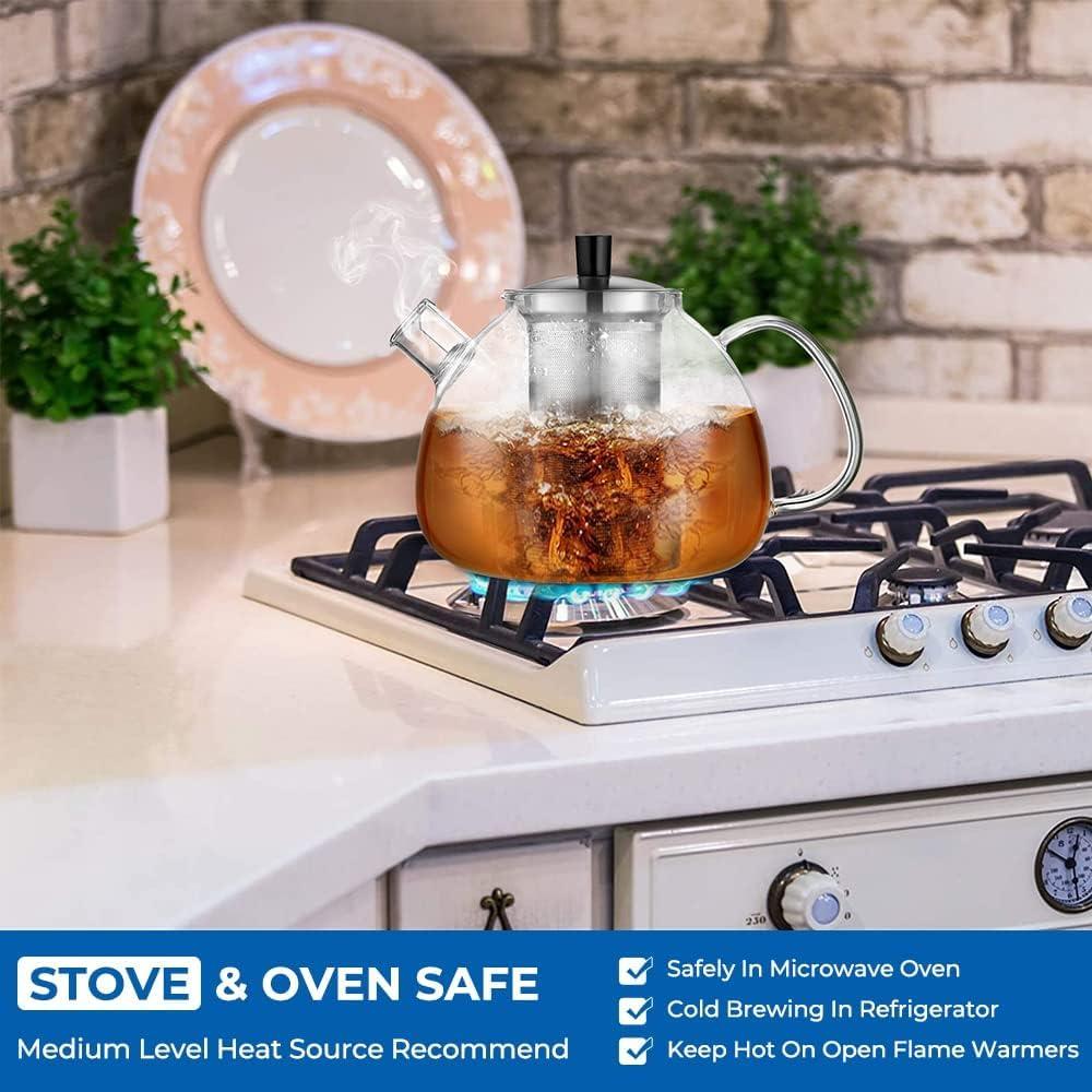 Tetera de Vidrio Borosilicatado Ecooe 2000ml con Infusor