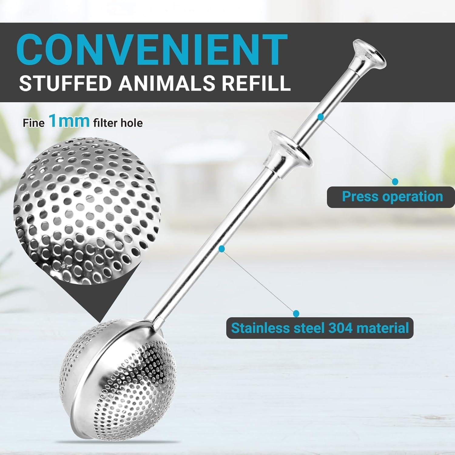 Juego de Infusor de Té y Tamiz de Harina JOINRUN 2 Piezas