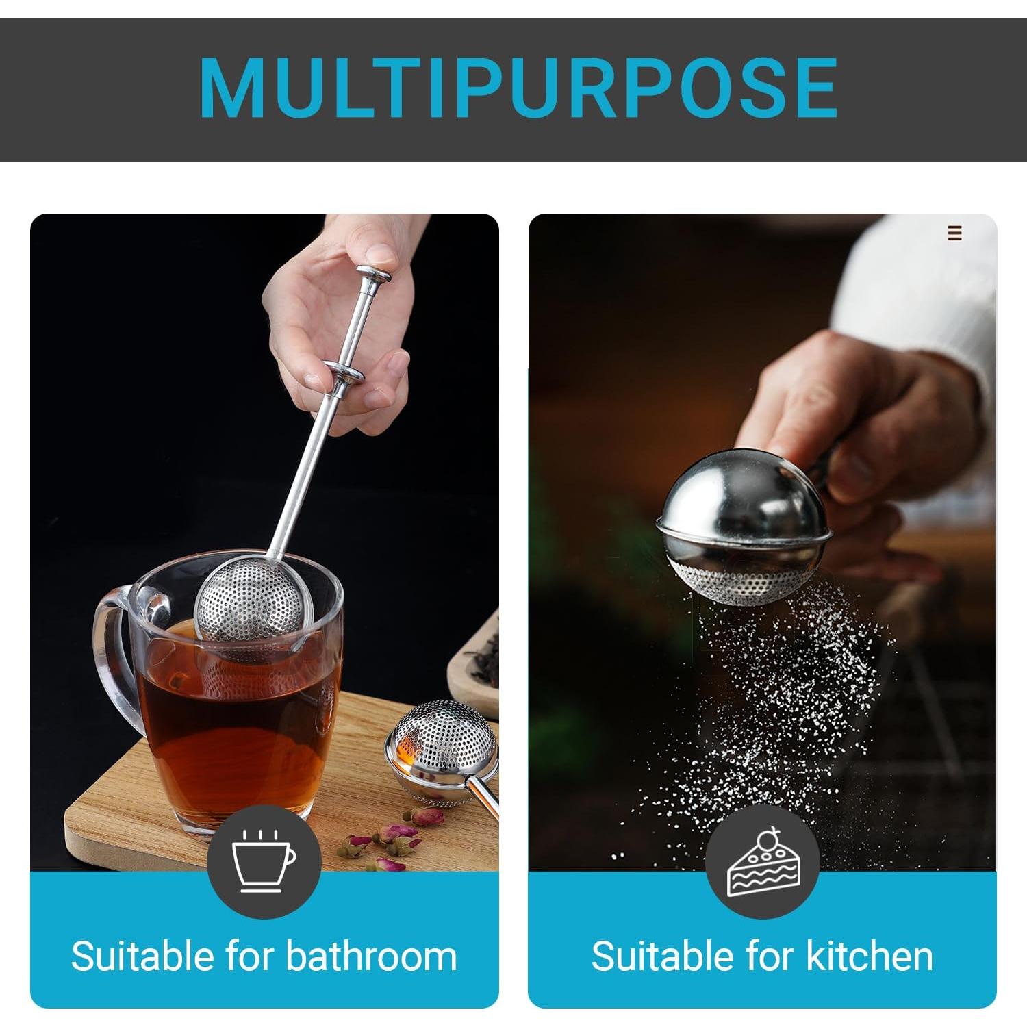 Juego de Infusor de Té y Tamiz de Harina JOINRUN 2 Piezas