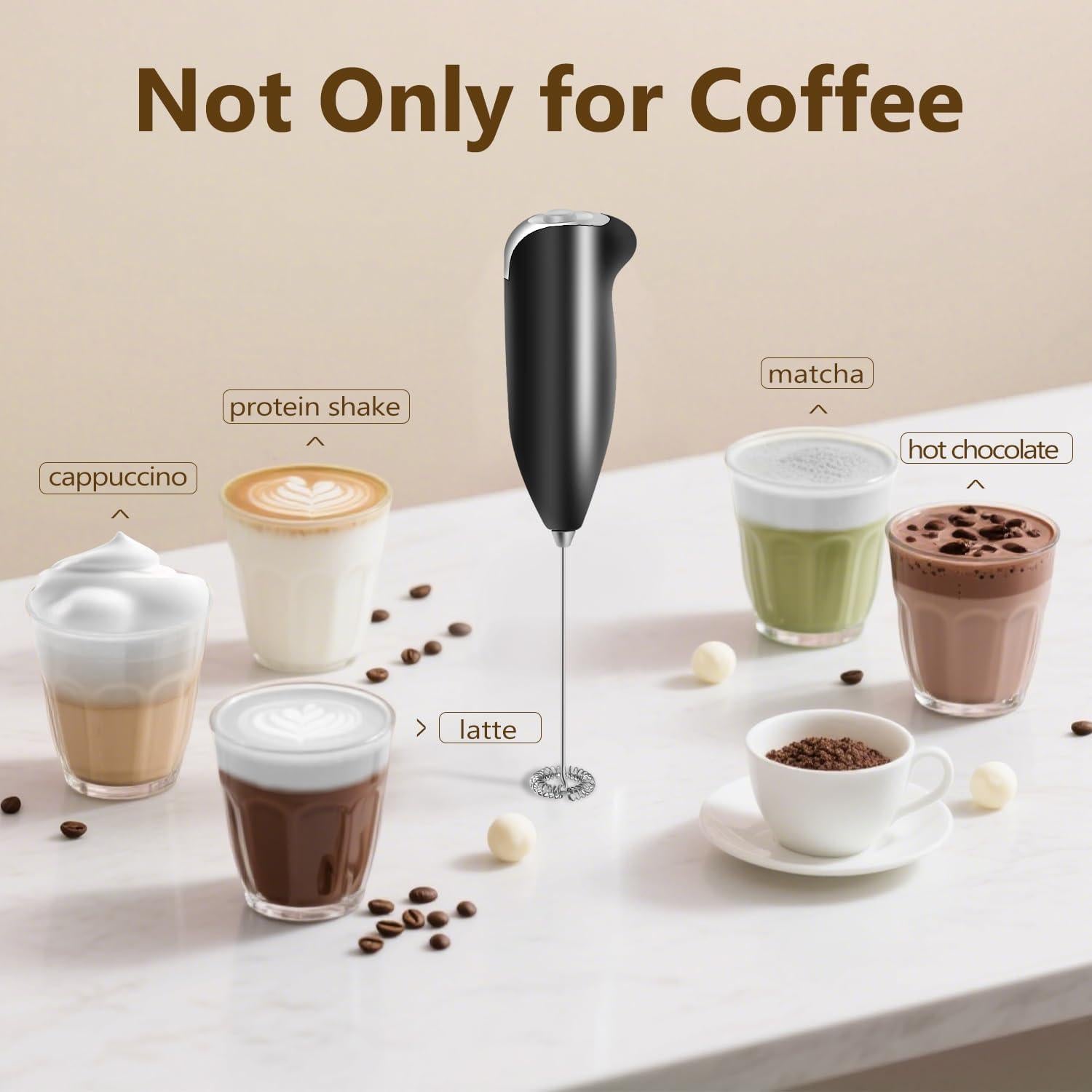 Espumador de Leche Styuanmmy 0404 Eléctrico Portátil 81.9g