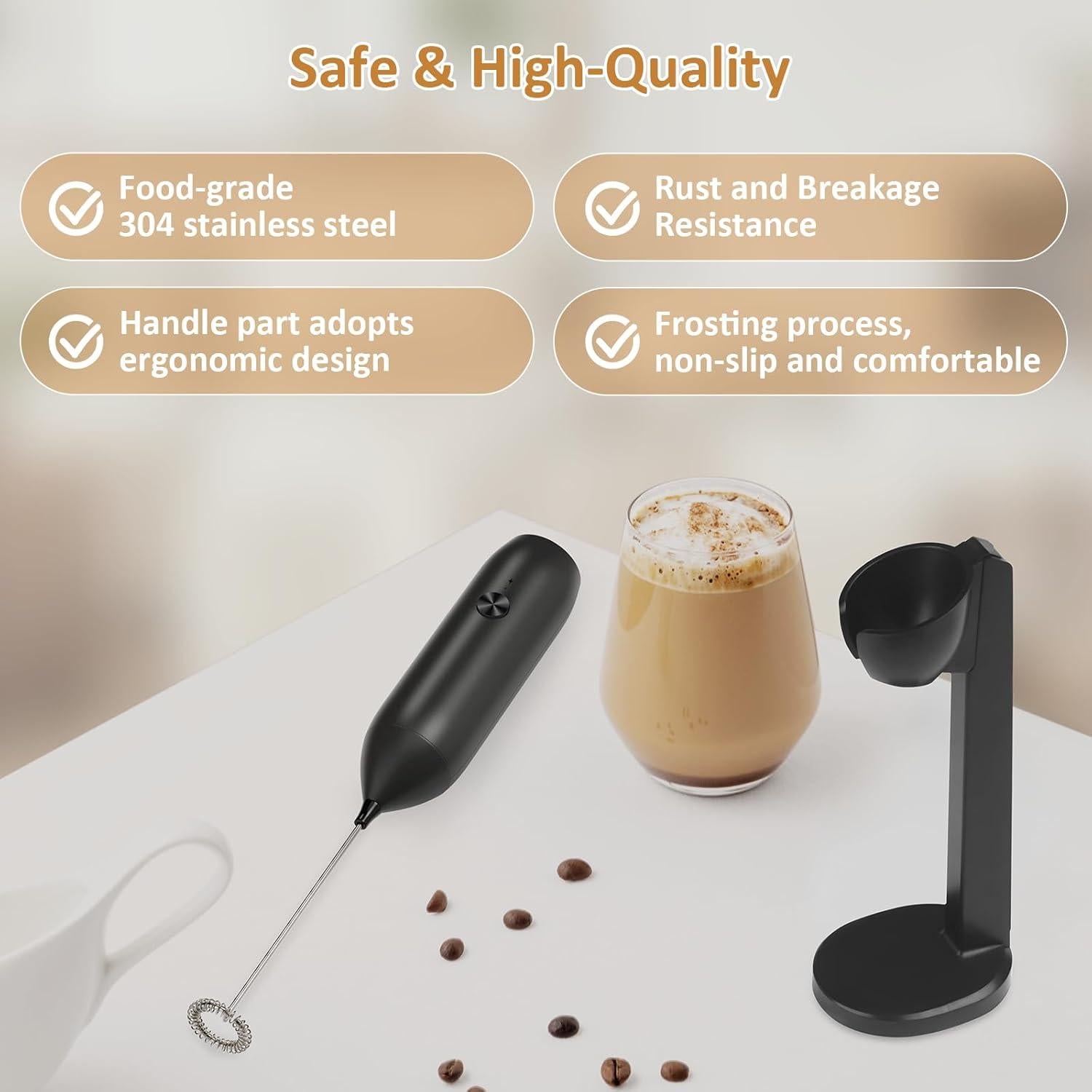 Espumador de Leche Recargable GLZOOO MK02 USB-C 306g