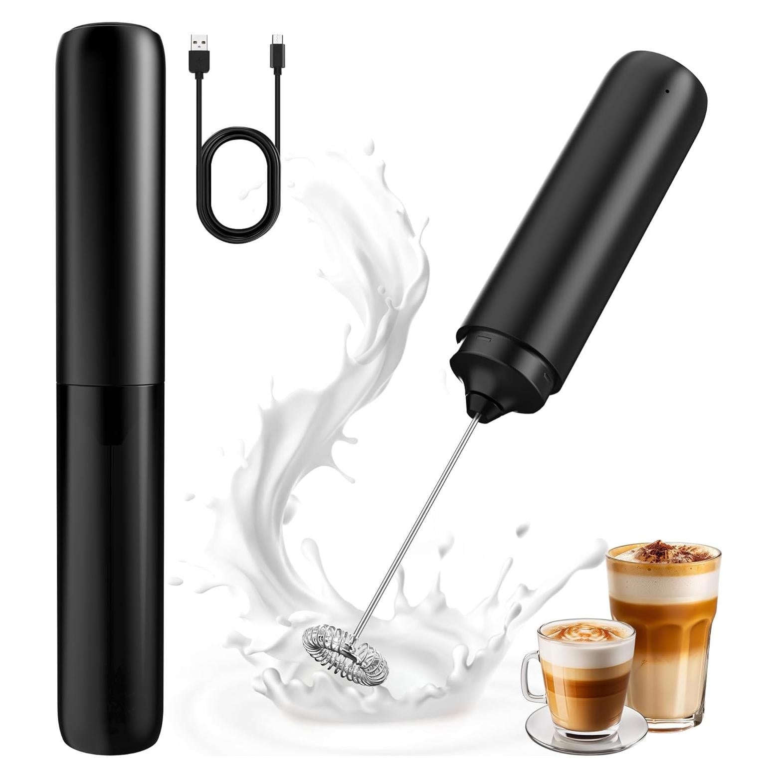 Espumador de Leche Kourice SP10 Recargable 1500mAh Negro