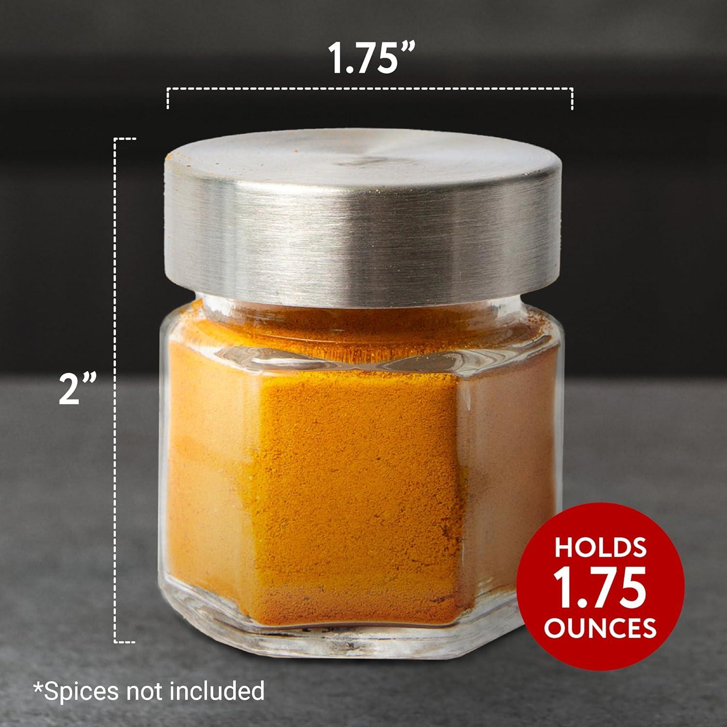 Tarros Magnéticos Hexagonales Impresa para Especias - 15 Piezas