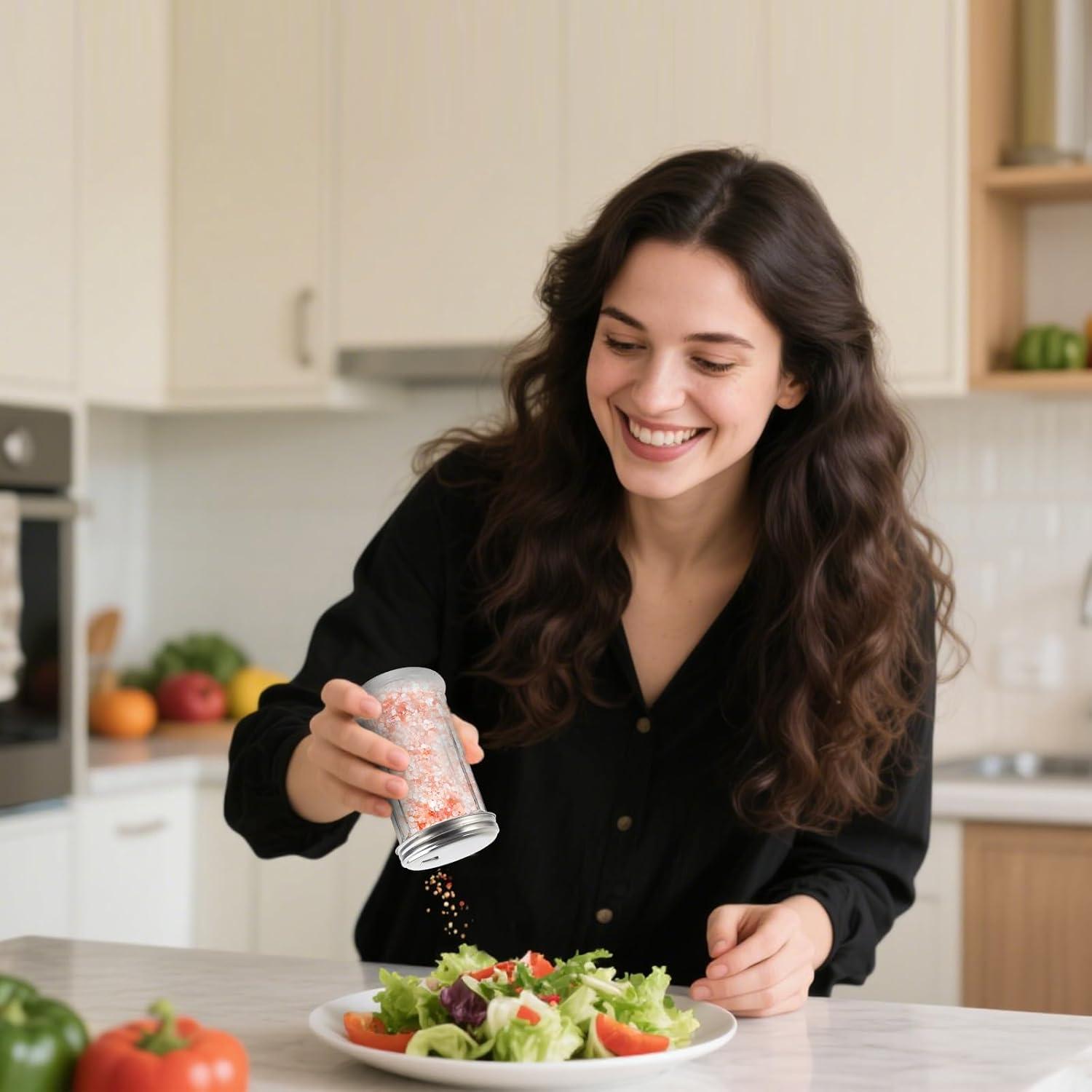 Dispensador de Azúcar de Vidrio KUAOOAUK 350ml con Tapa Inoxidable