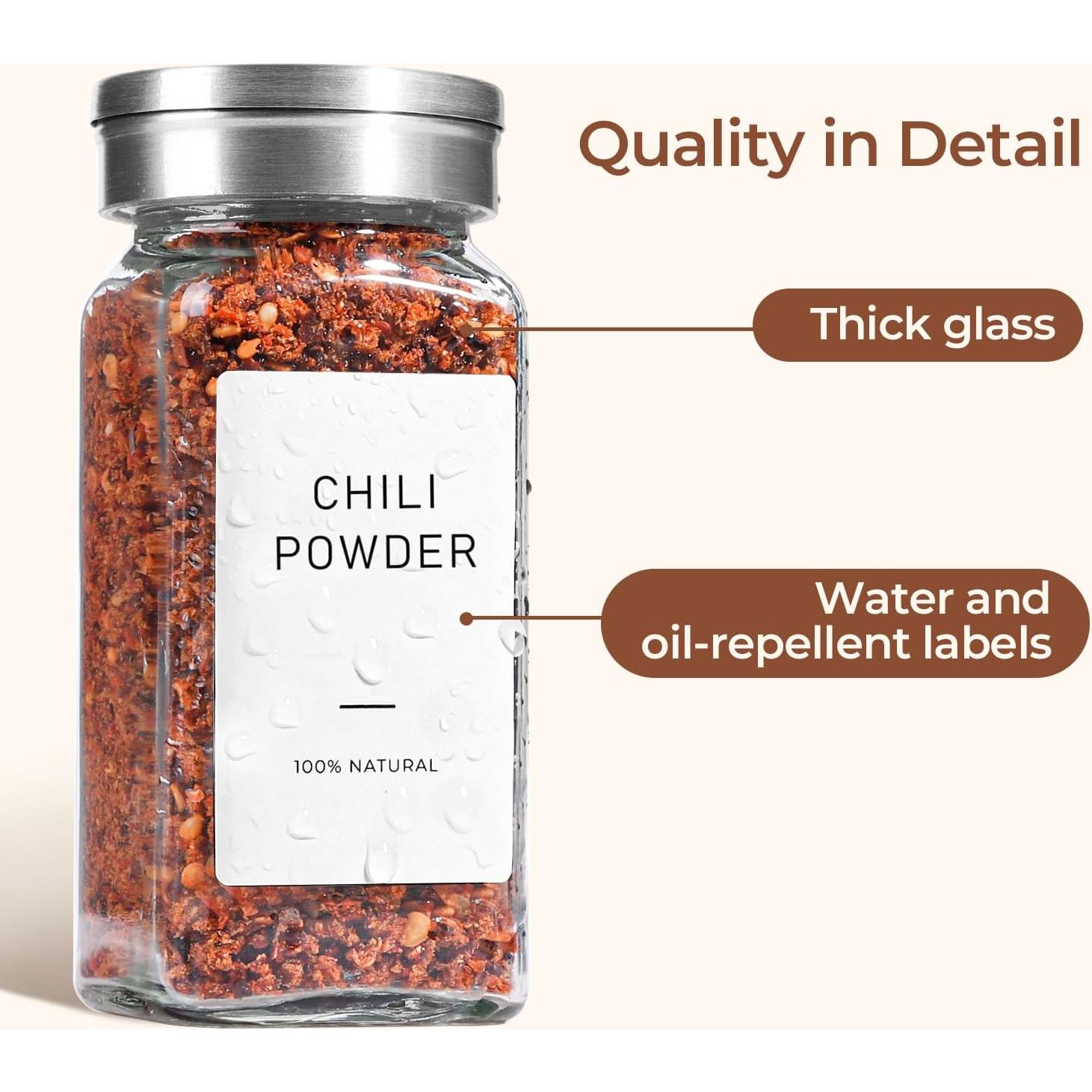 Frascos de Especias ComSaf 118ml 6PCS con Tapas Ajustables