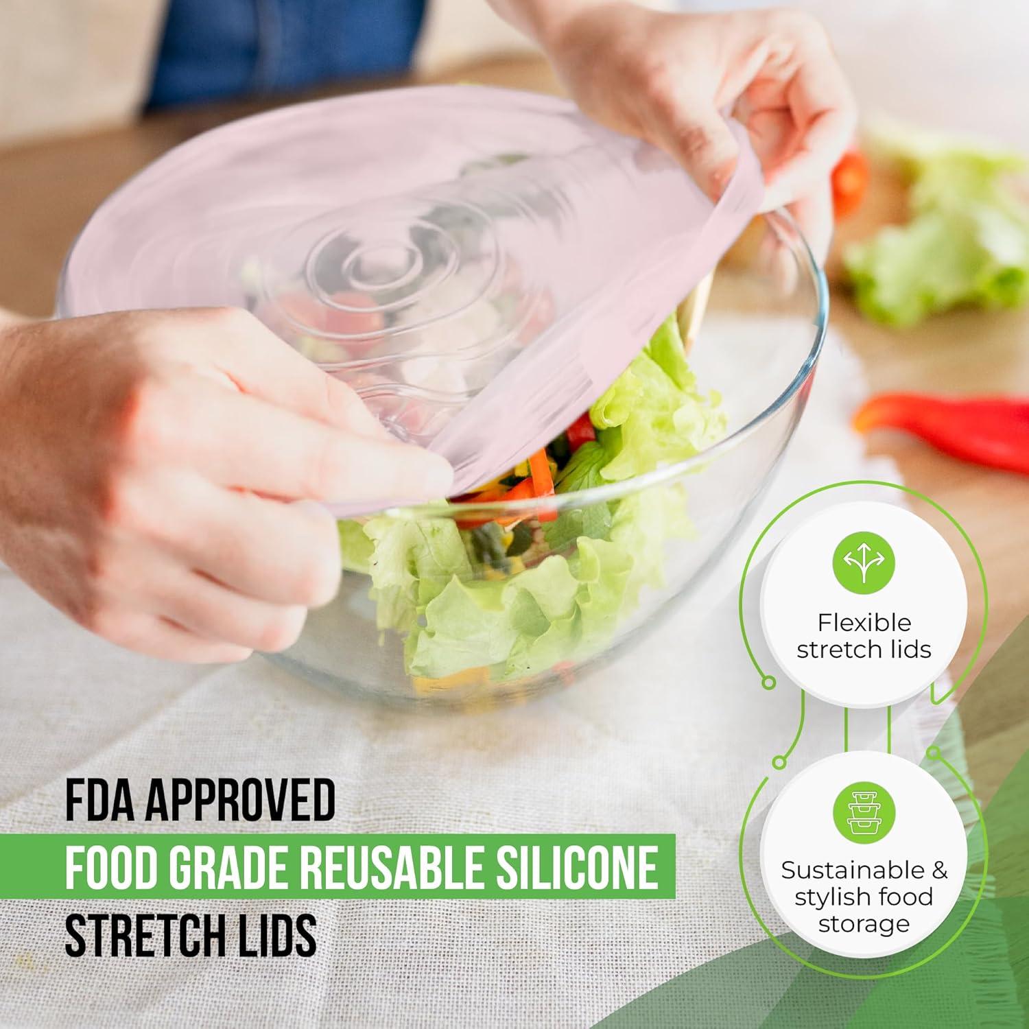 Juego de 7 Tapas de Silicona Reutilizables Basic Haus