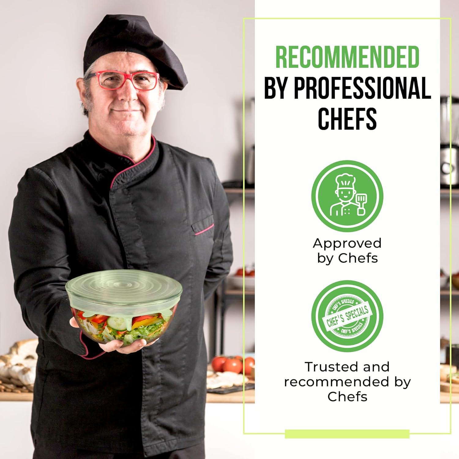 Juego de 7 Tapas de Silicona Reutilizables Basic Haus