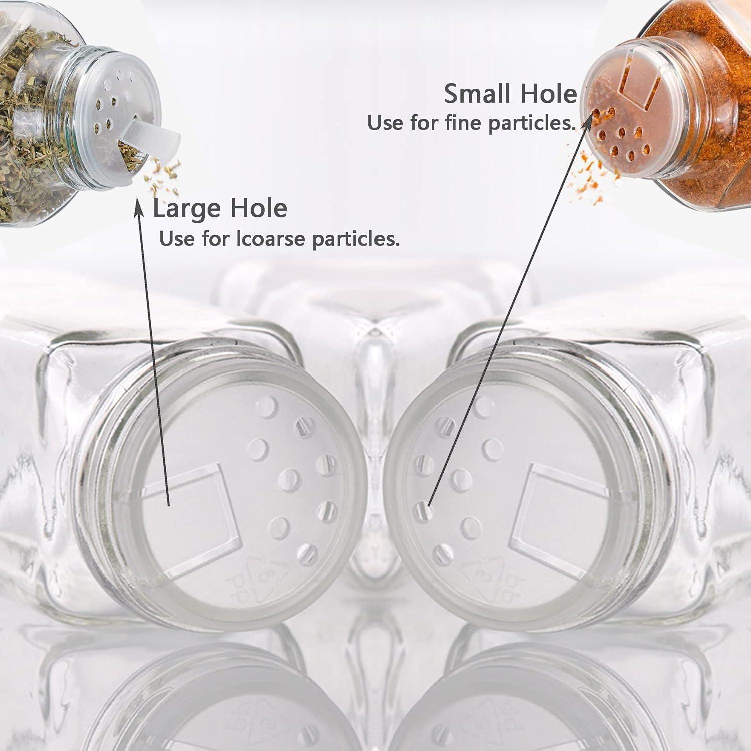 Juego de Tarros de Especias de Vidrio JZMYXA 2 Piezas 4 oz