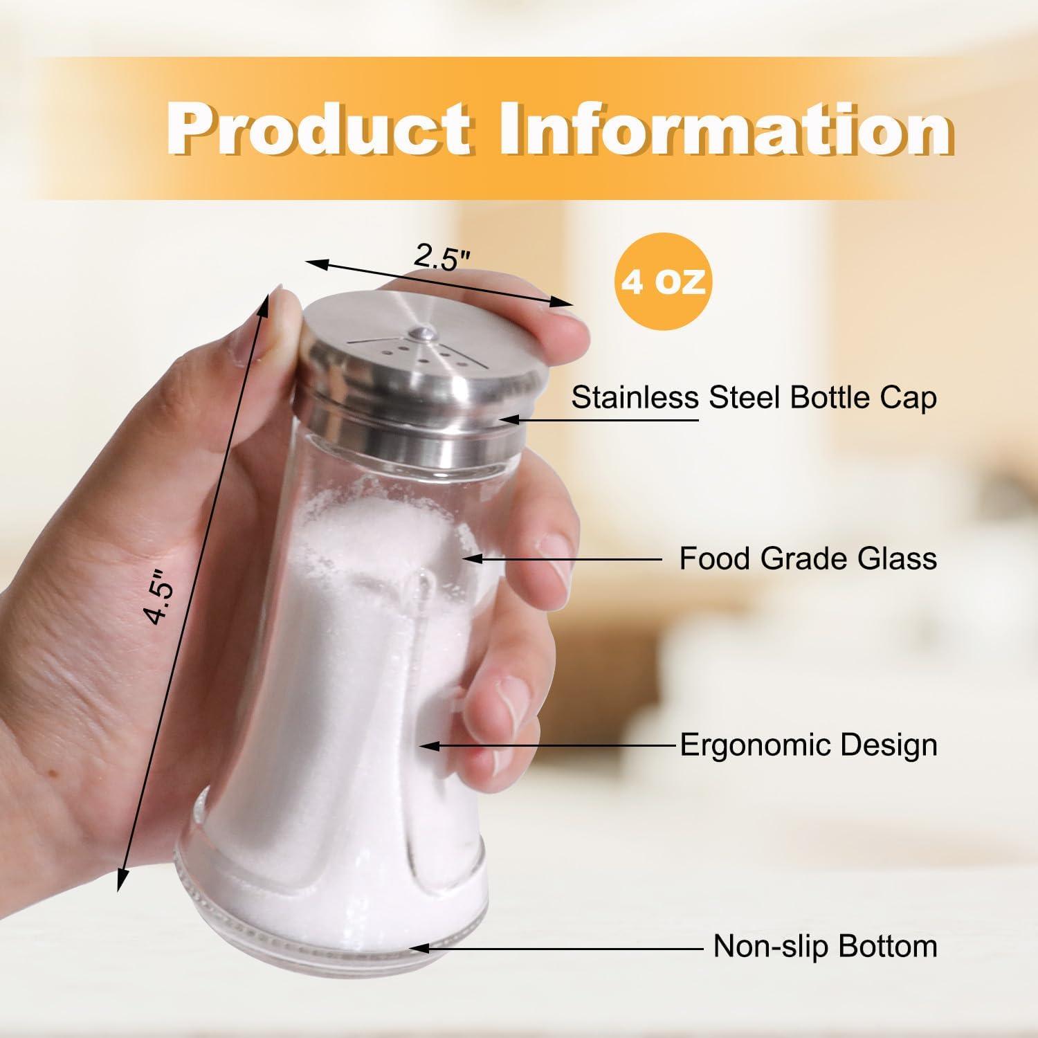 Juego de Salero y Pimentero Neodaco 118 ml Vidrio Acero Inoxidable