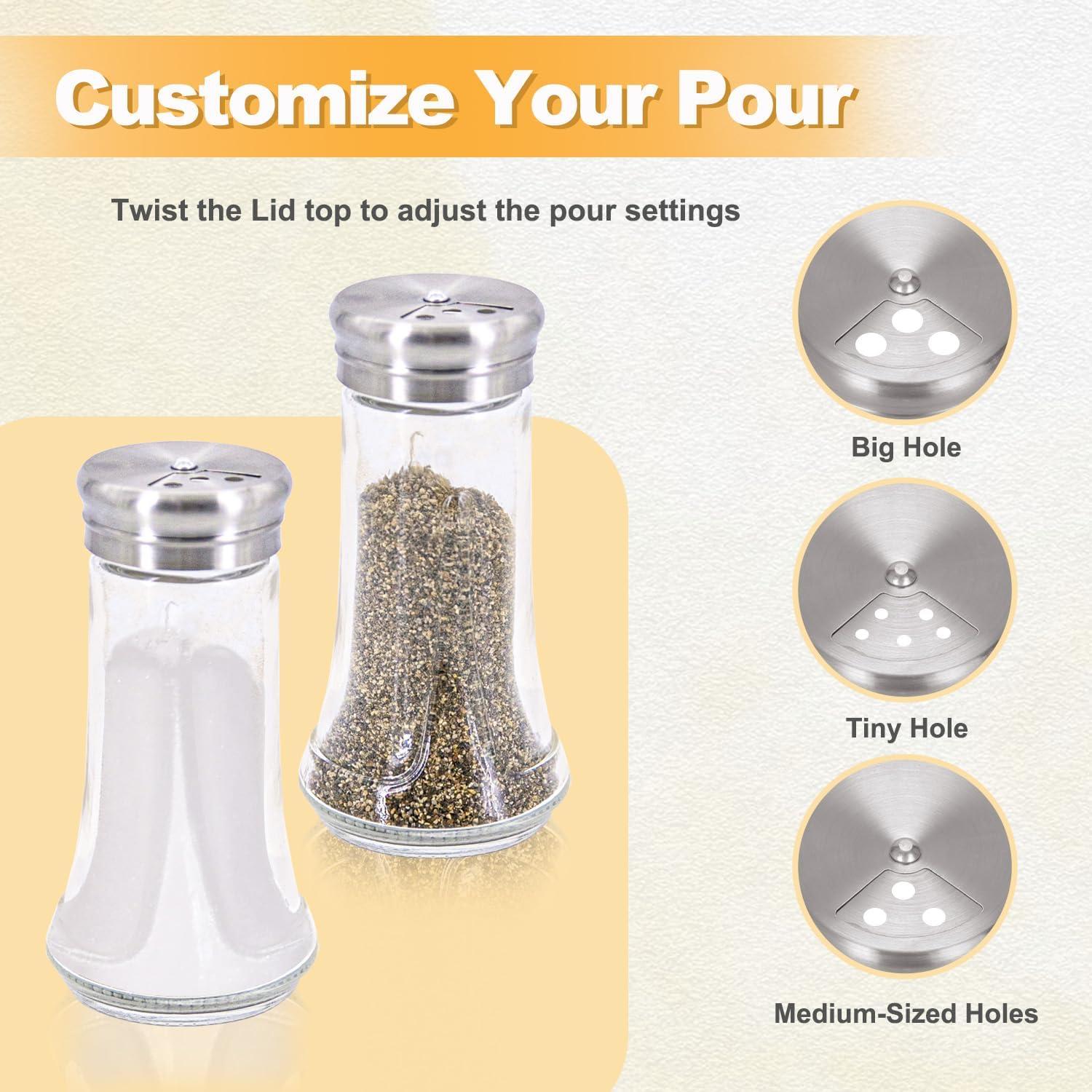 Juego de Salero y Pimentero Neodaco 118 ml Vidrio Acero Inoxidable