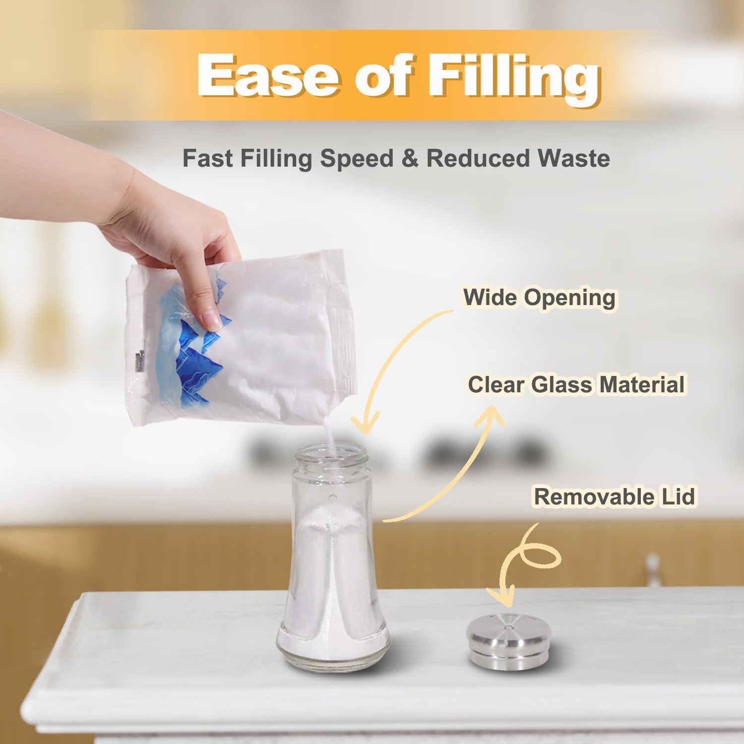 Juego de Salero y Pimentero Neodaco 118 ml Vidrio Acero Inoxidable