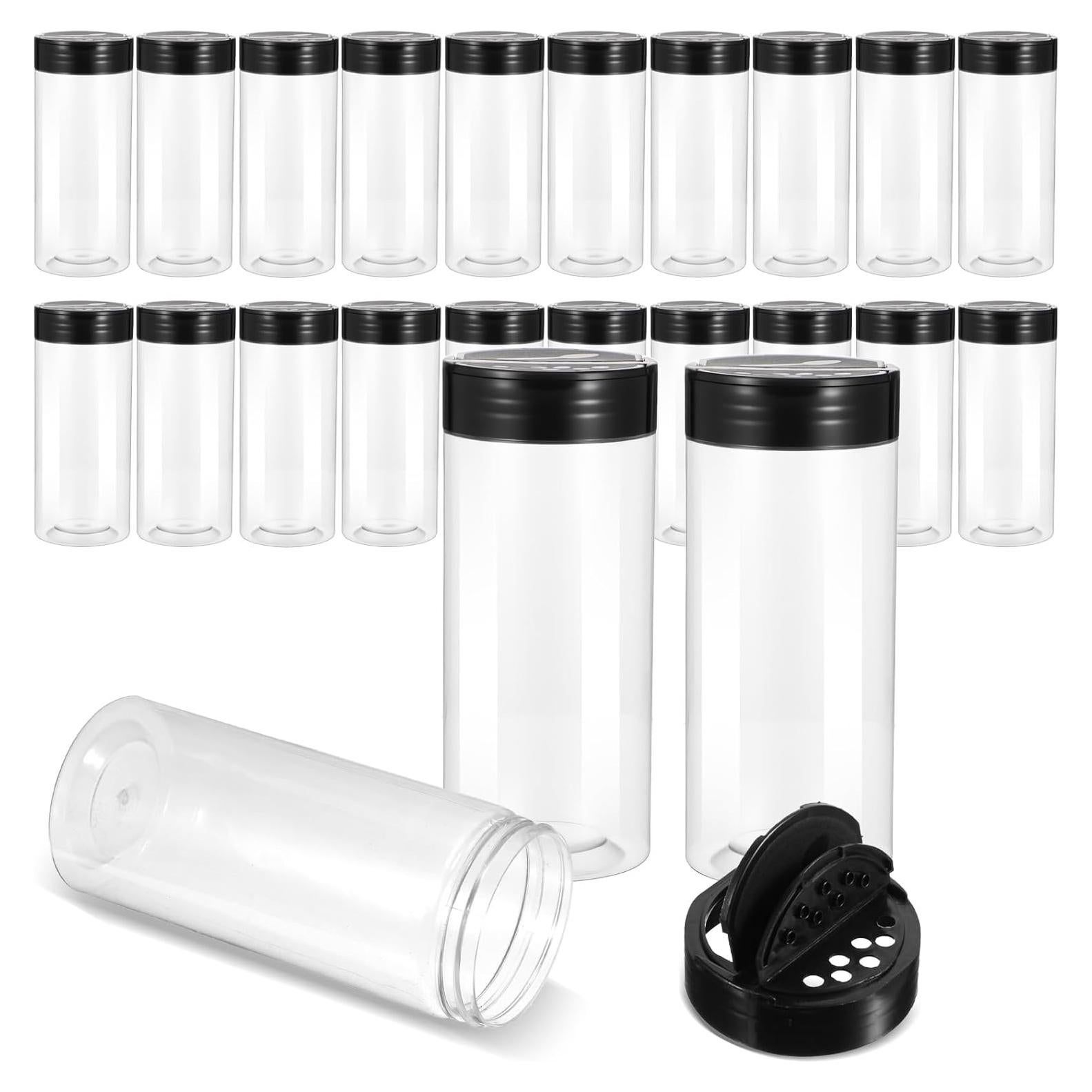 20 Tarros de Plástico para Especias 16 Oz Pafeooui - Reutilizables