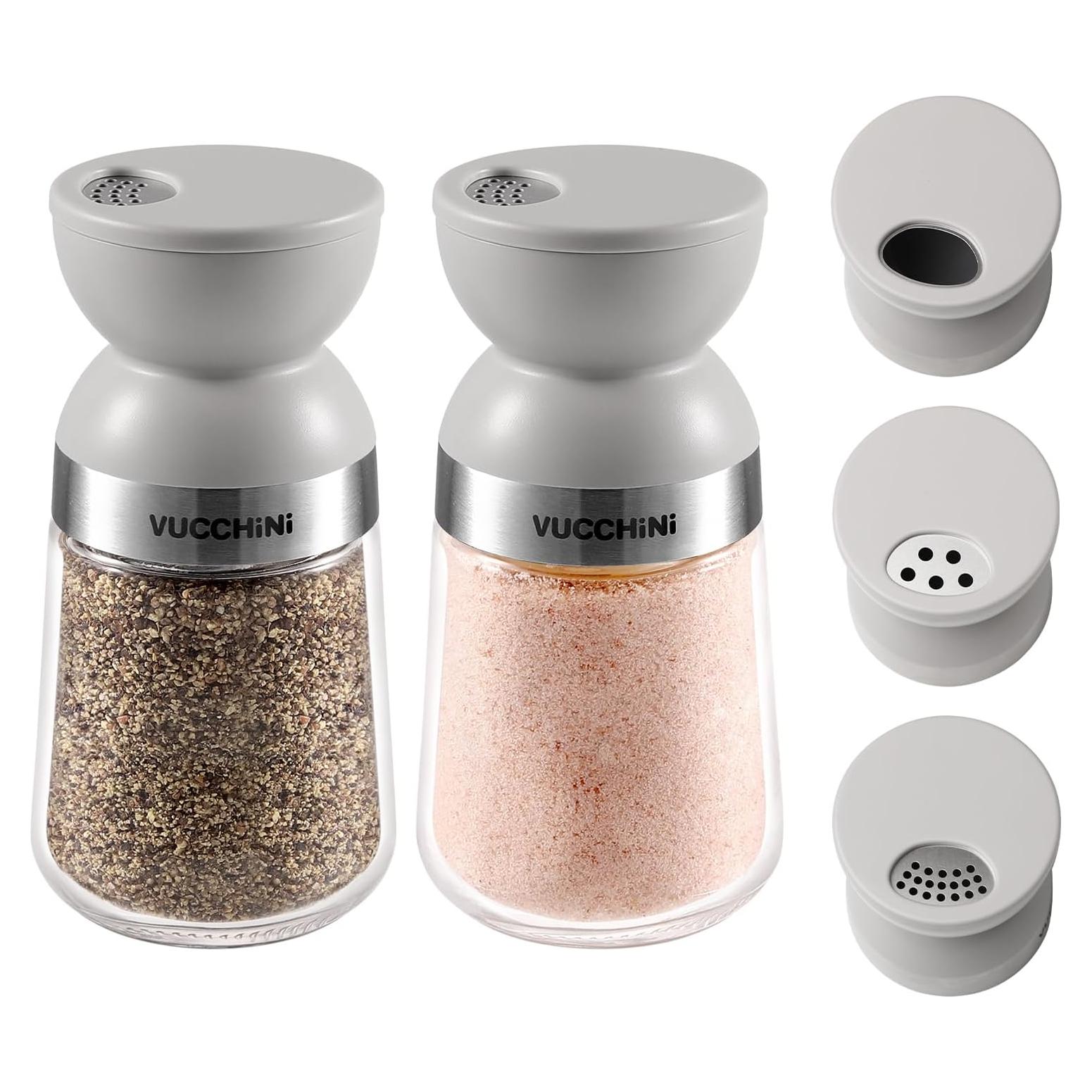 Juego de Salero y Pimentero VUCCHINI 147 ml Ajustable Gris