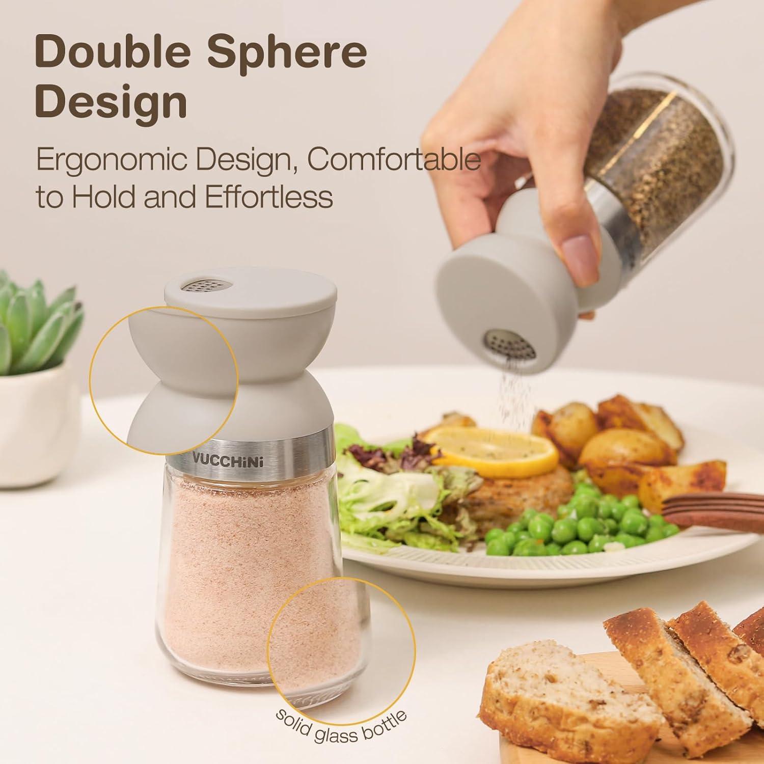 Juego de Salero y Pimentero VUCCHINI 147 ml Ajustable Gris