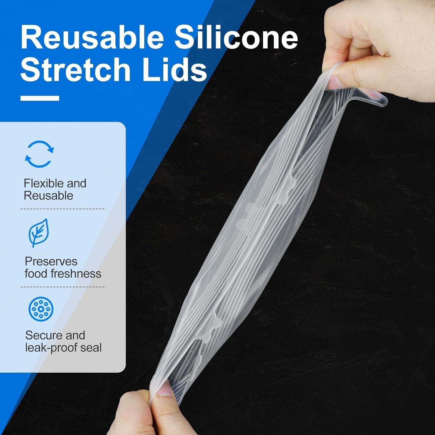 Tapas de Silicona Reutilizables Genérico 6 Piezas 100% Grado Alimenticio