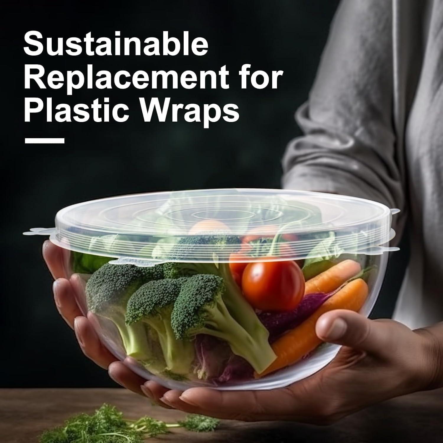 Tapas de Silicona Reutilizables Genérico 6 Piezas 100% Grado Alimenticio