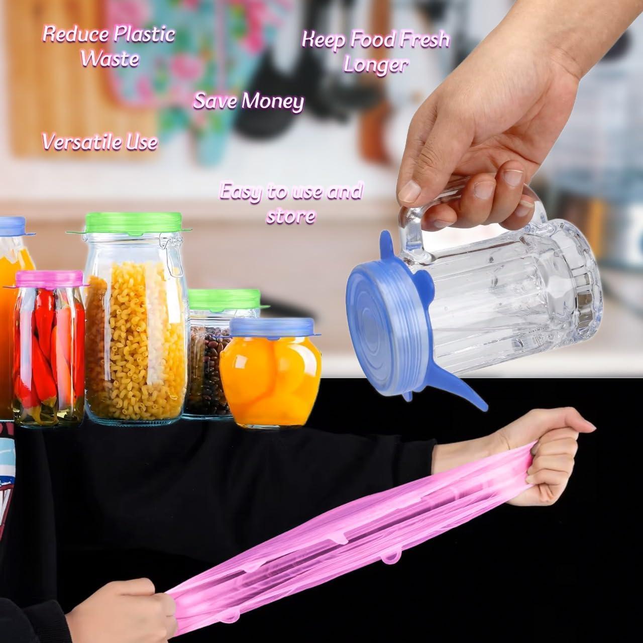 Tapas de Silicona Estirables Genérico - Paquete de 18, 6 Tamaños