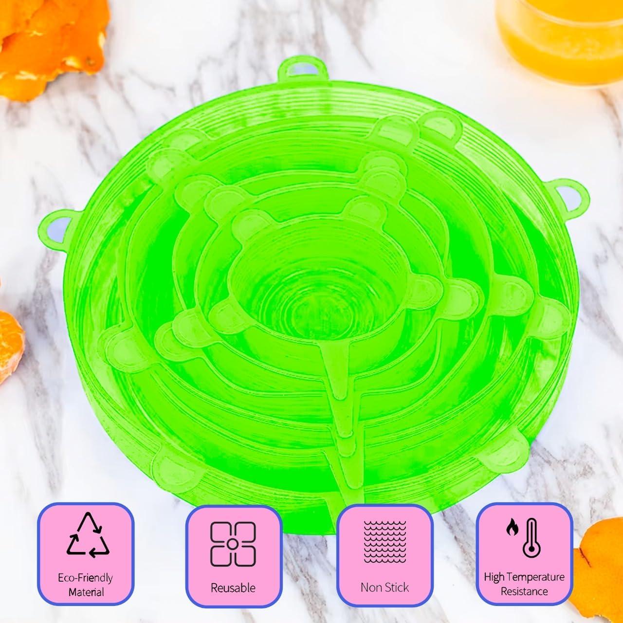 Tapas de Silicona Estirables Genérico - Paquete de 18, 6 Tamaños