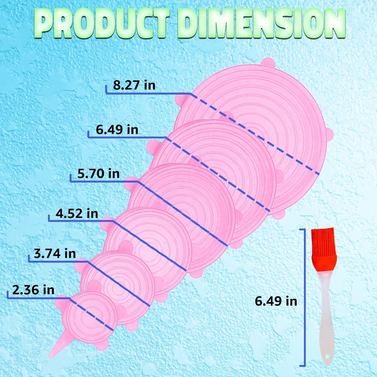 Tapas de Silicona Estirables Genérico - Paquete de 18, 6 Tamaños