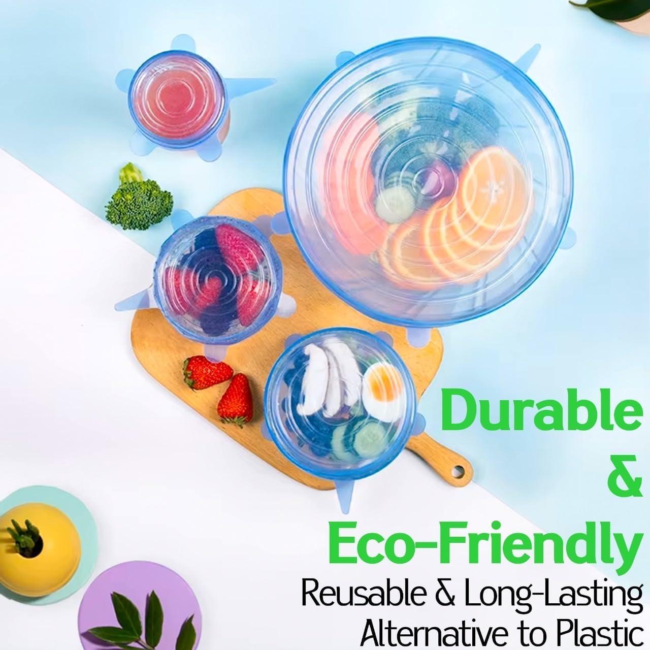 Tapas de Silicona Estirables Genérico - Paquete de 18, 6 Tamaños