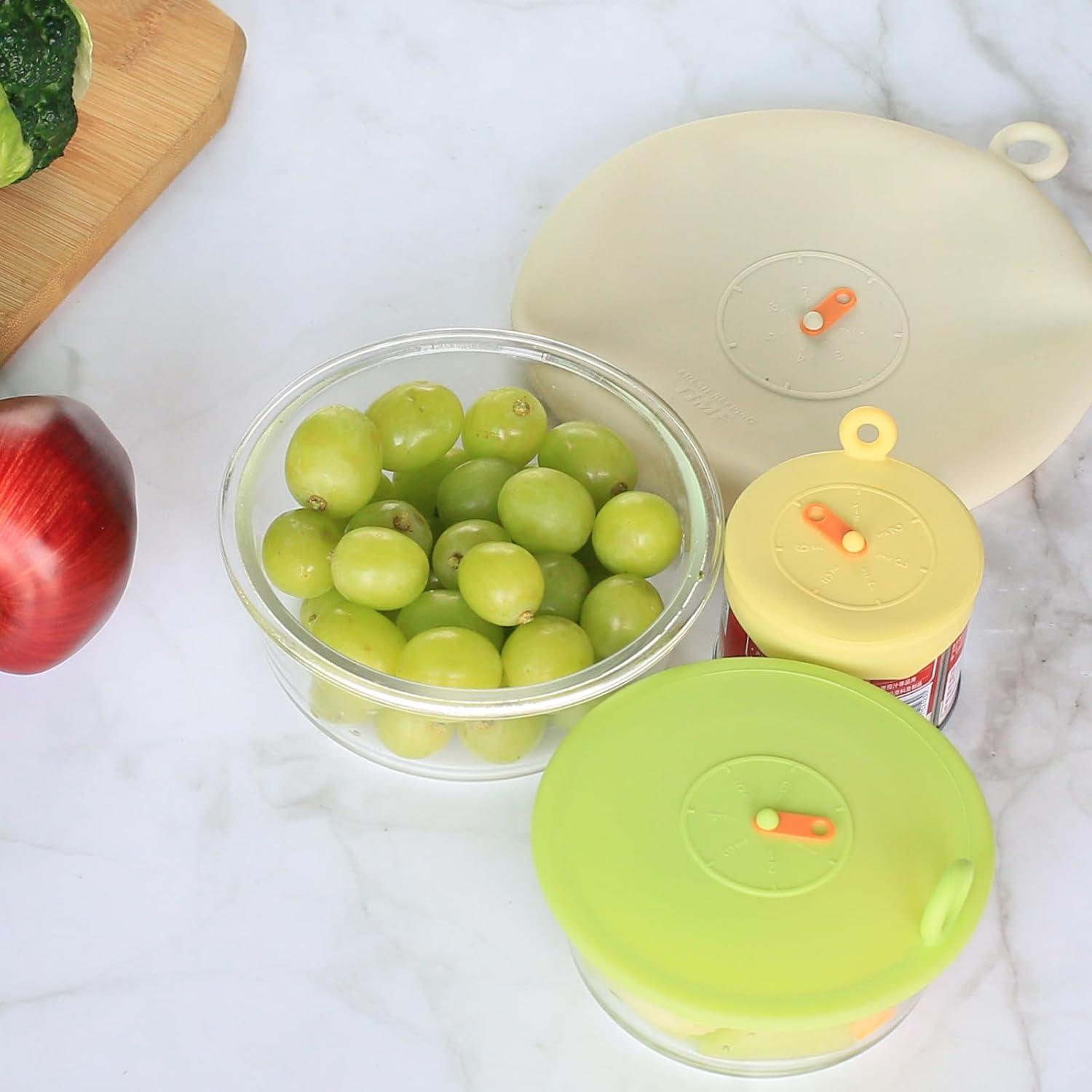 Set de 6 Tapas de Silicona Estirables Dacthuw para Alimentos