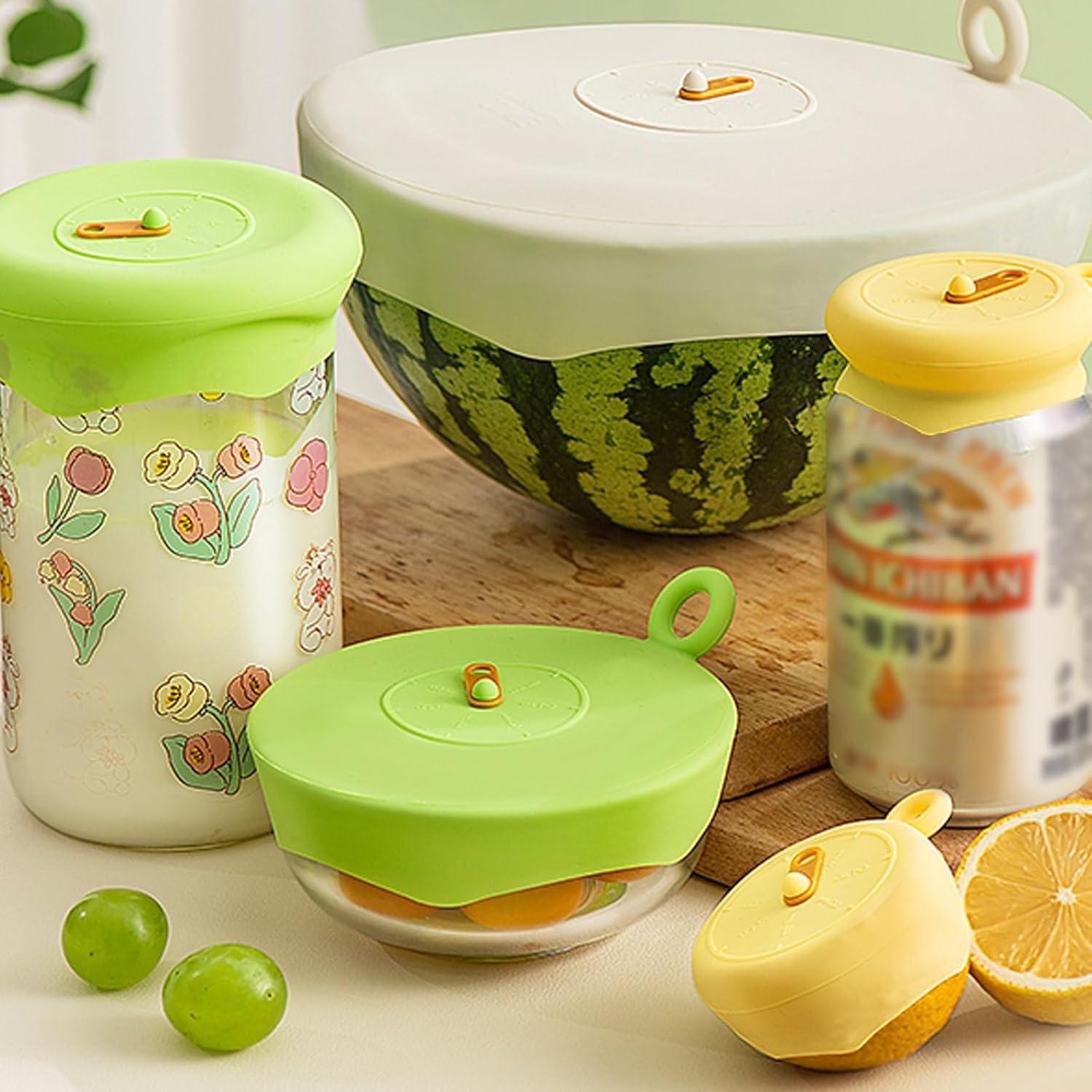 Set de 6 Tapas de Silicona Estirables Dacthuw para Alimentos