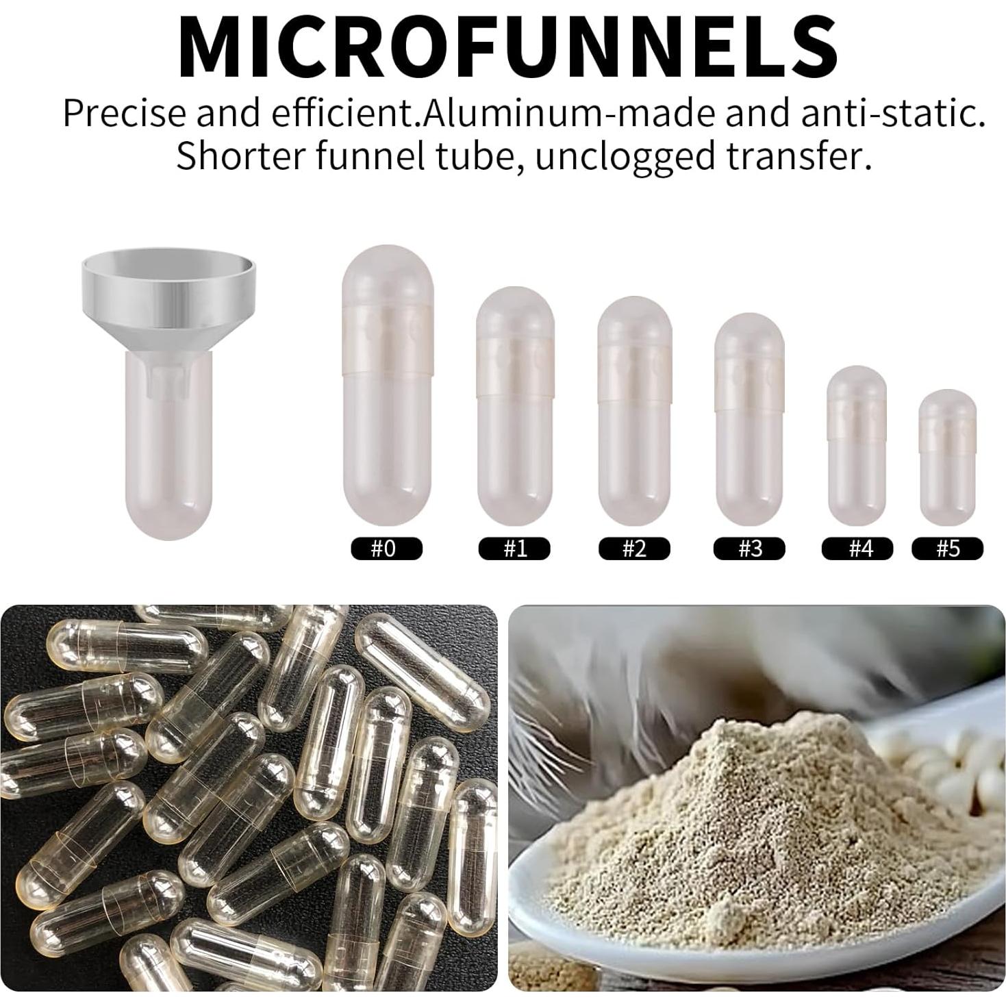 Embudos de Metal Mini 8 Tamaños para Botellas y Frascos