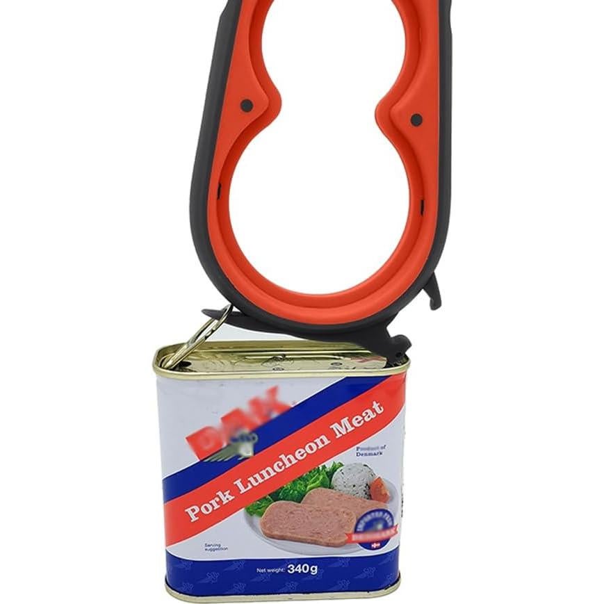 Abridor de Tarros Multifuncional Otstar 6 en 1 - Negro y Rojo